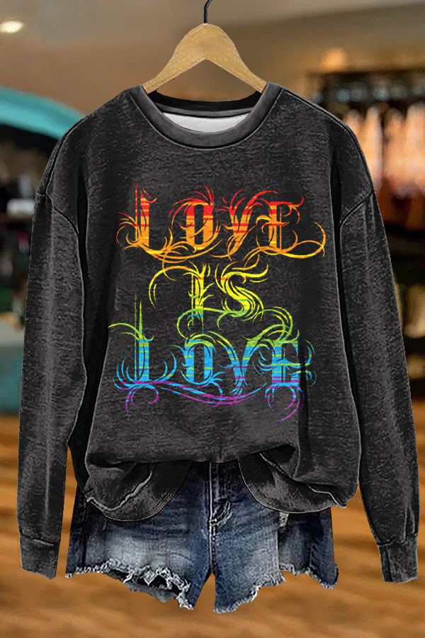 Cozy Pride Month LGBTQ Print Sweatshirt