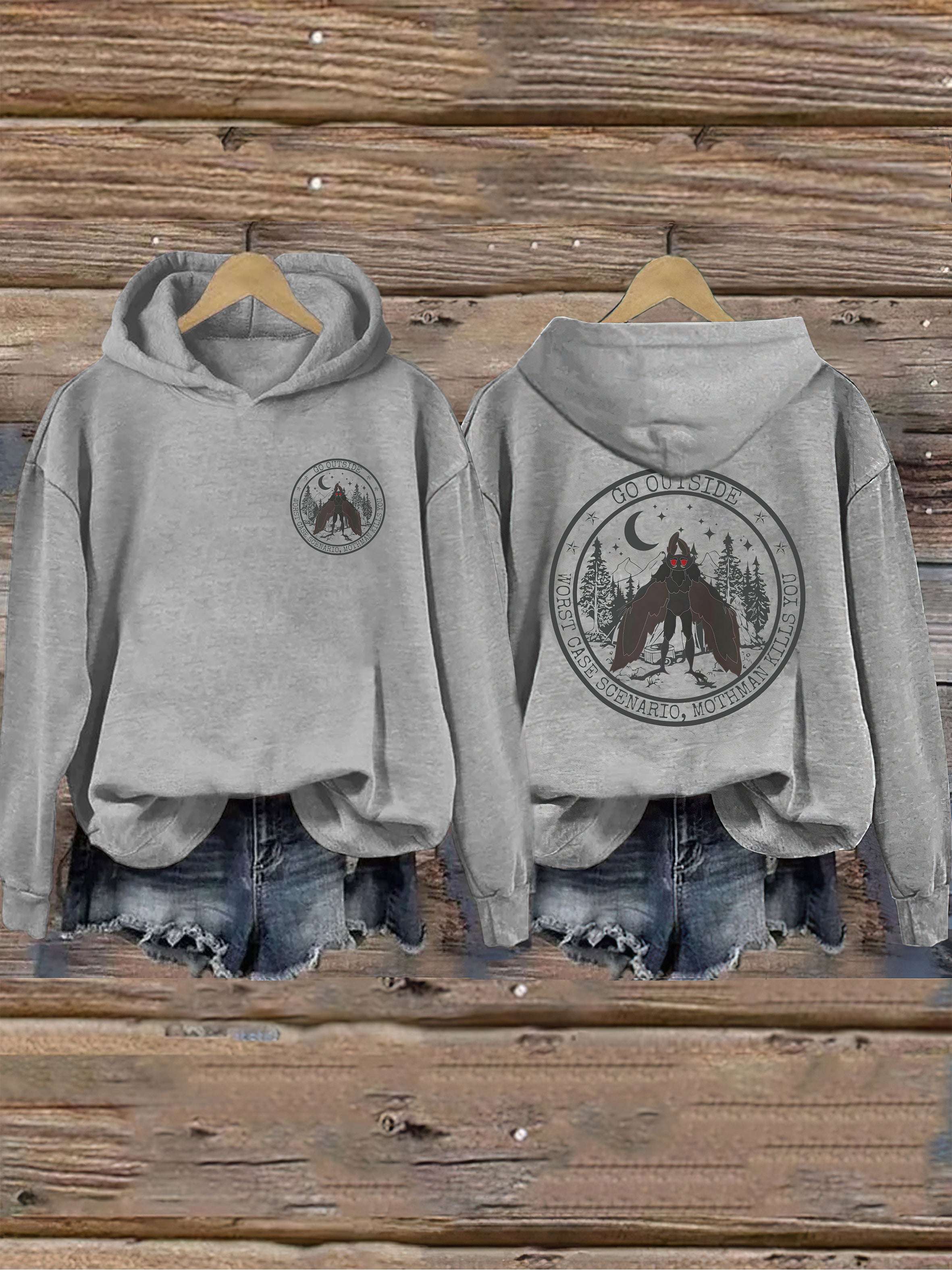 Go Outside Worst Case Scenario Mothman Hoodie