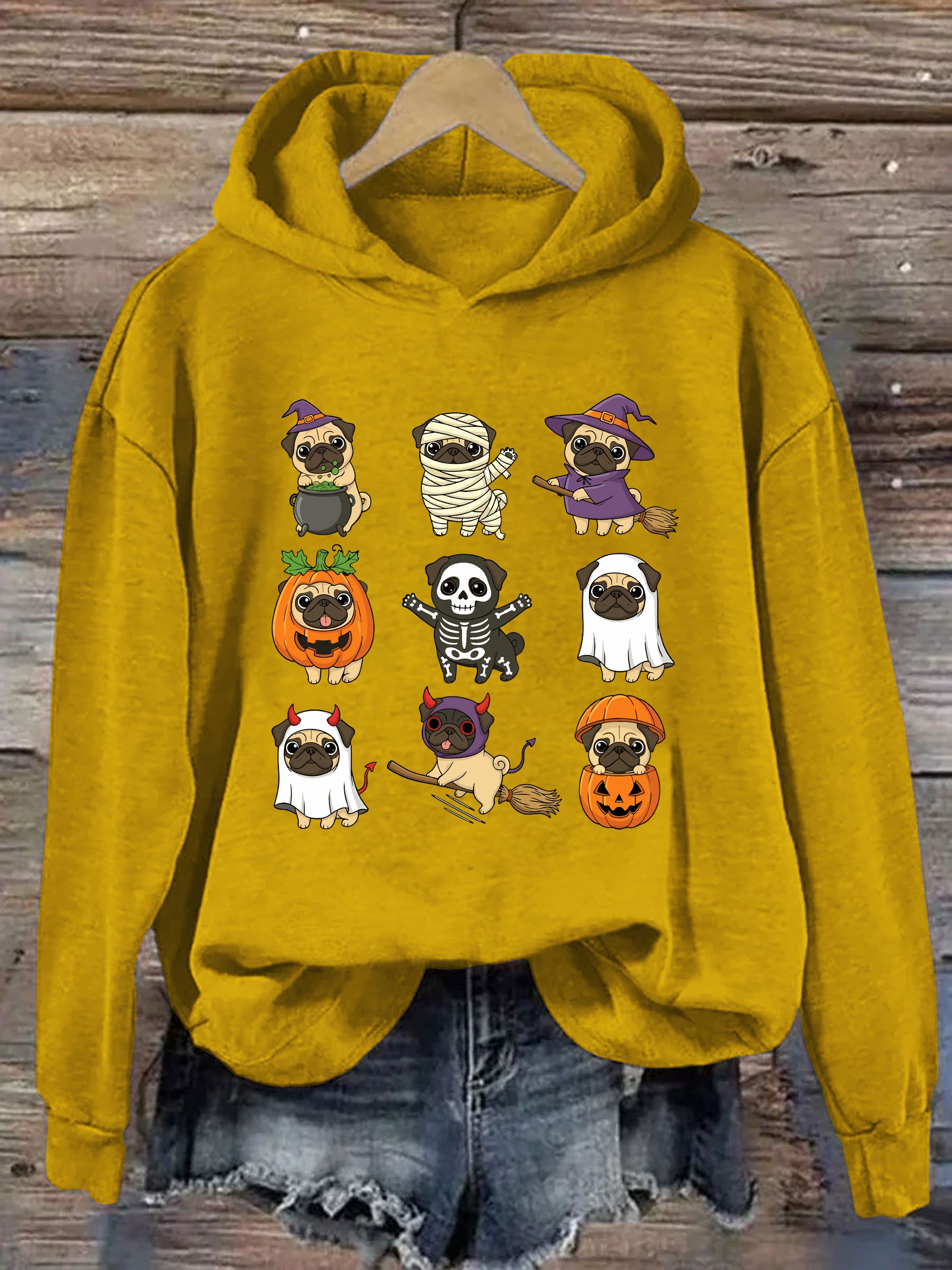 Spooky Pug Ghost Hoodie