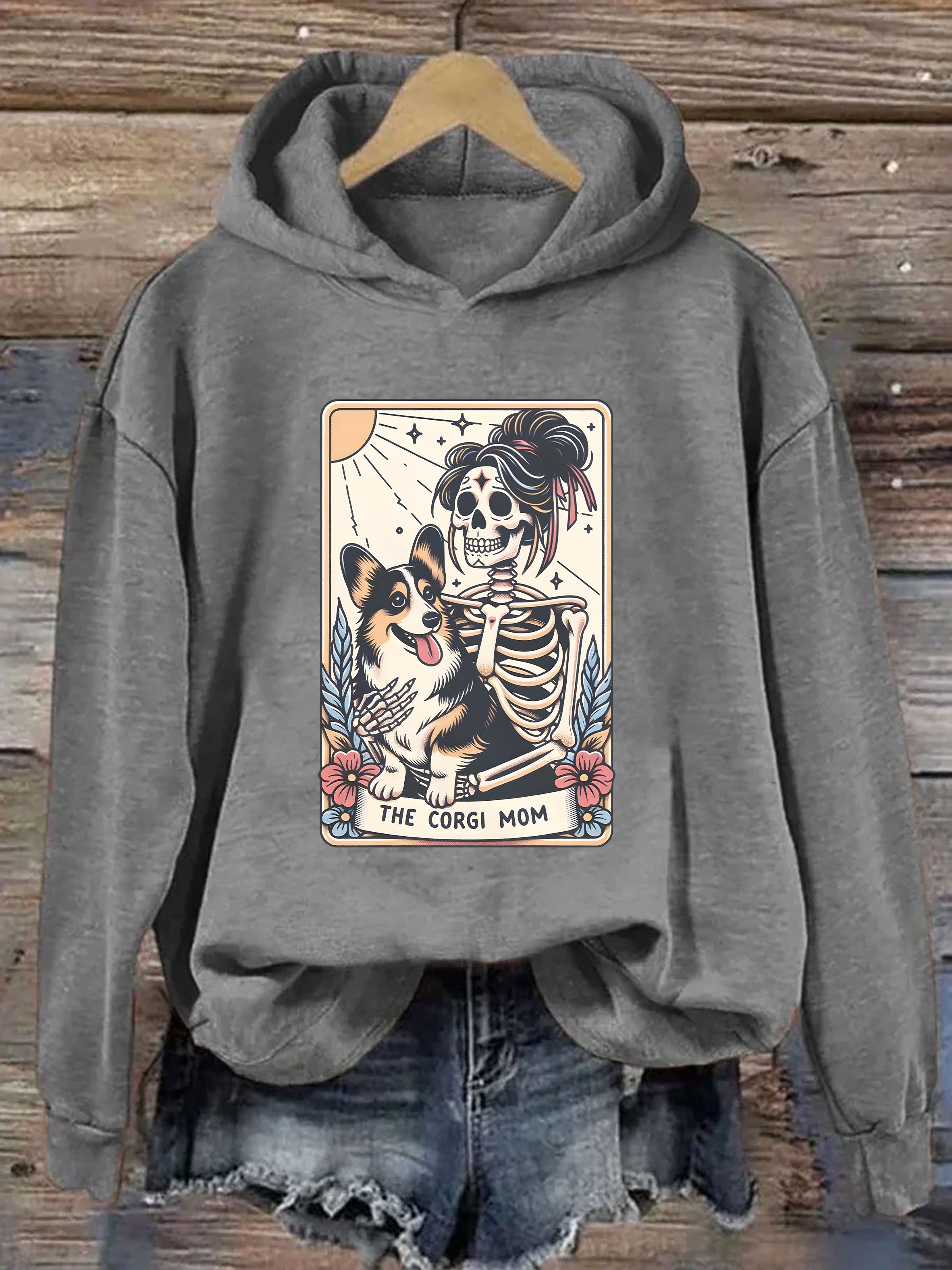 Corgi Mom Tarot Card Hoodie