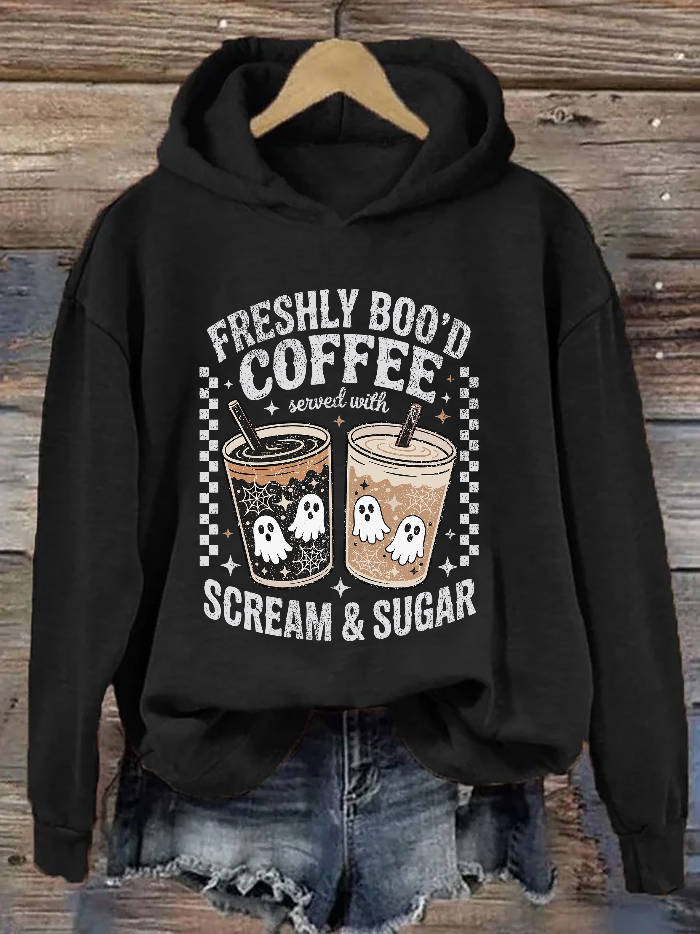 Ghost Halloween Coffee Hoodie