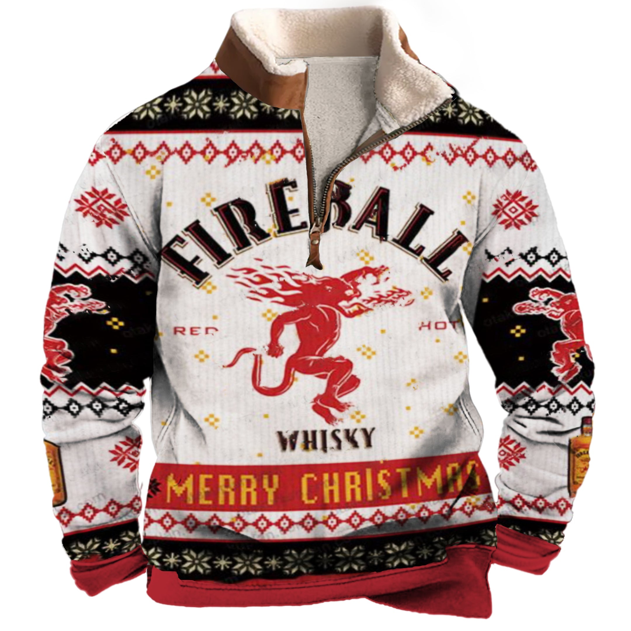 Fireball 1/4 Zip Stand Collar Fleece Sweatshirt