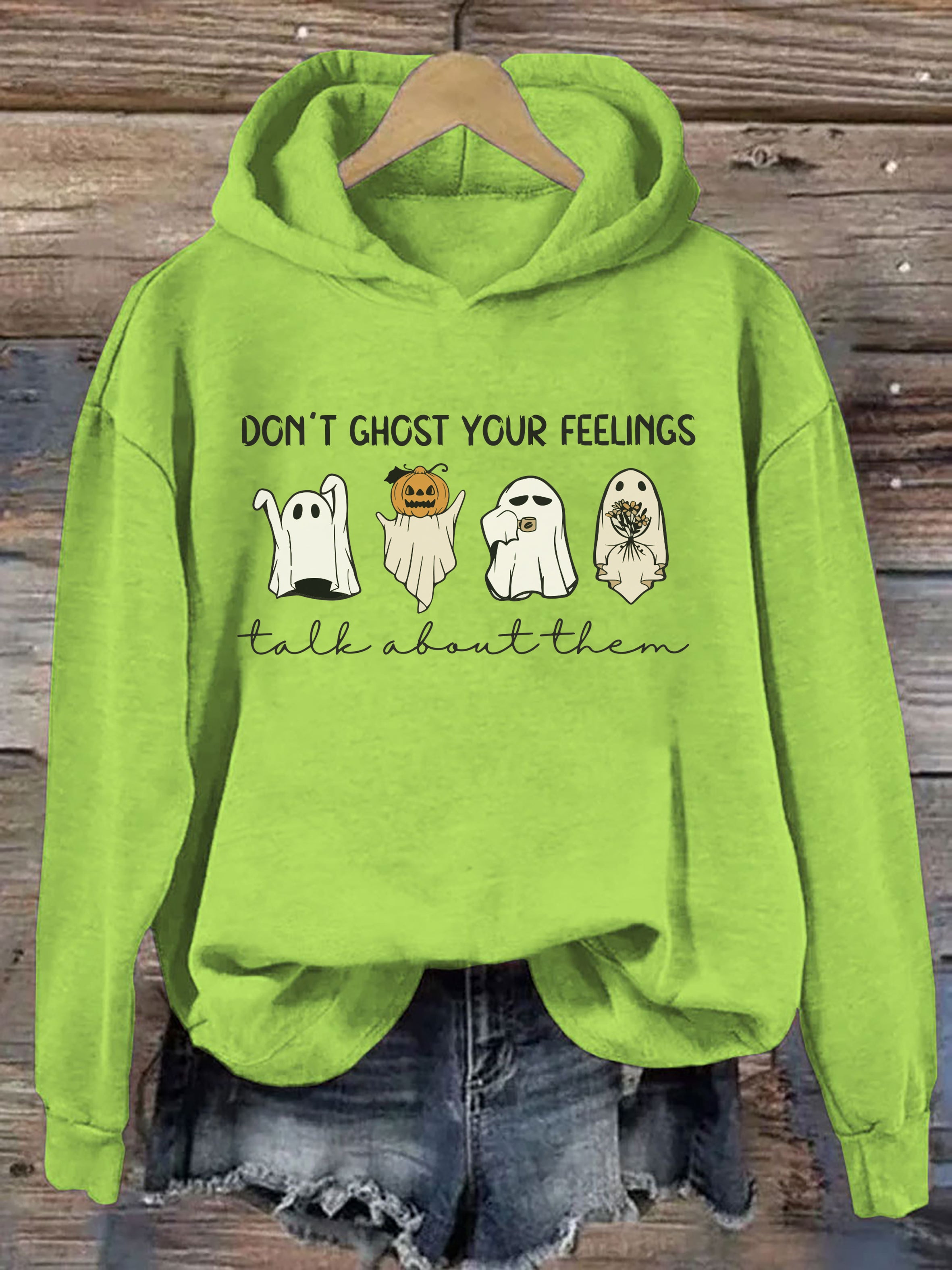 Halloween Don't Ghost Your Feelings Talk About Them Hoodie