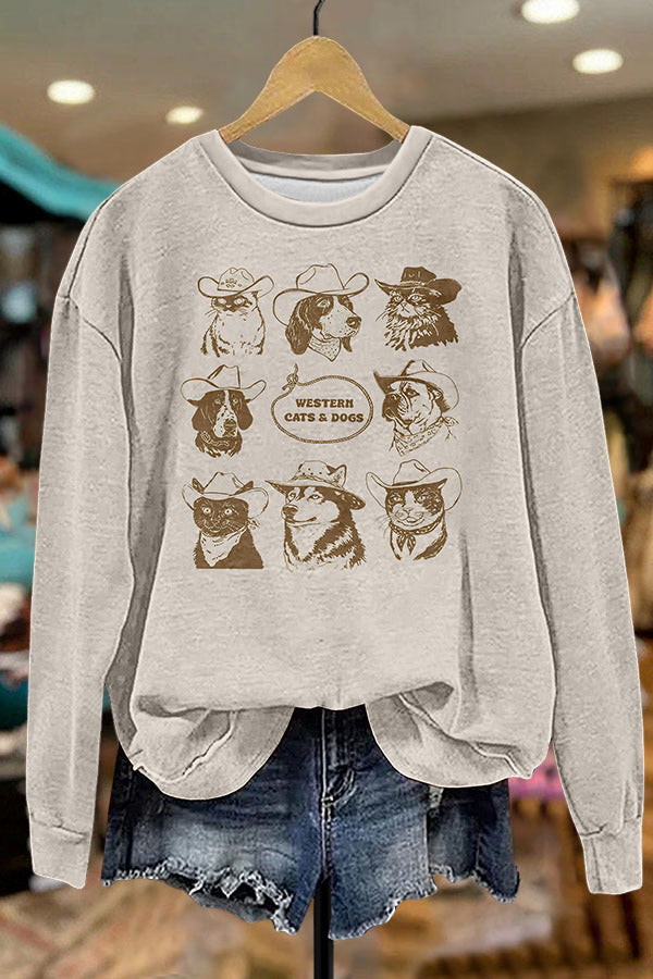 Cute Animal Graphic Sweatshirt
