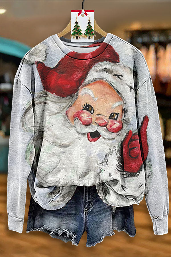 Ugly Christmas Retro Santa Sweatshirt