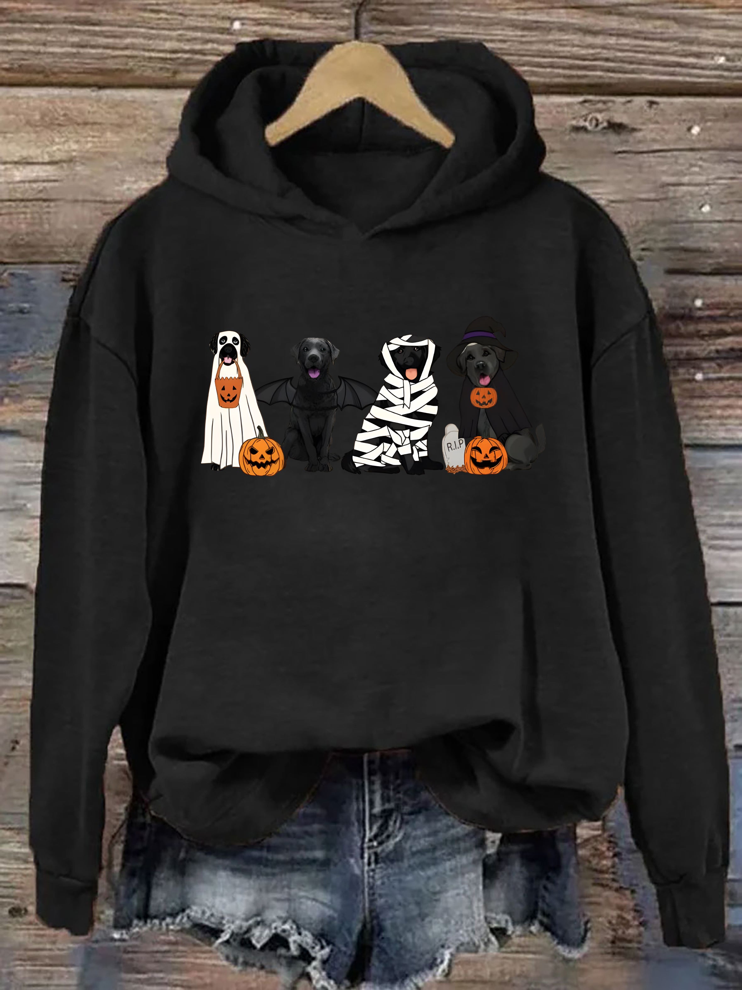 Black Labrador Halloween Hoodie