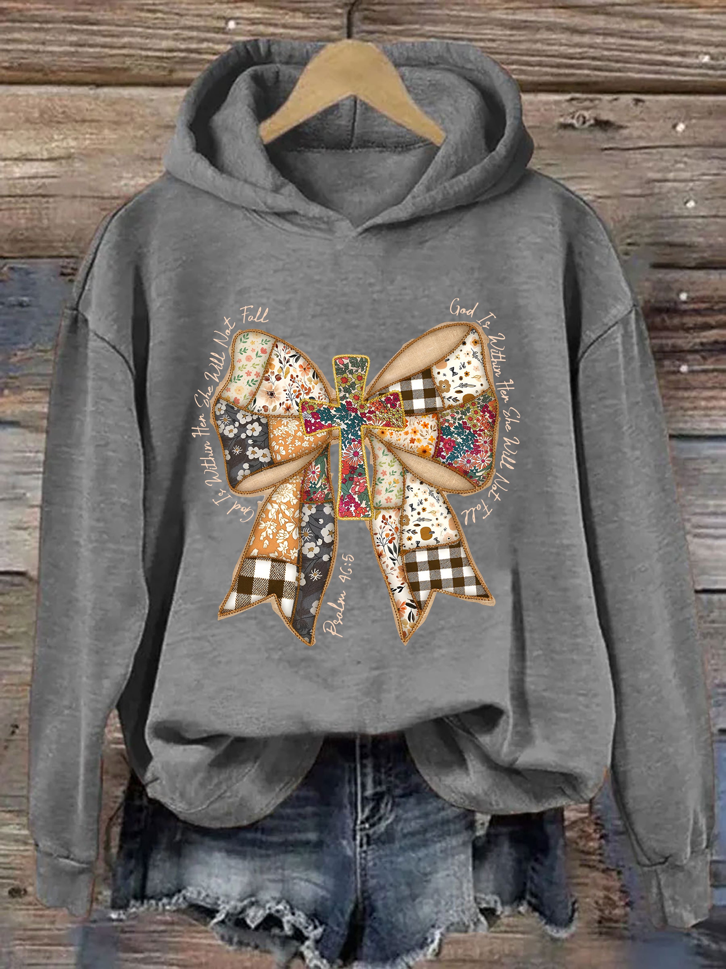 Jesus God Is Within Her Coquette Hoodie