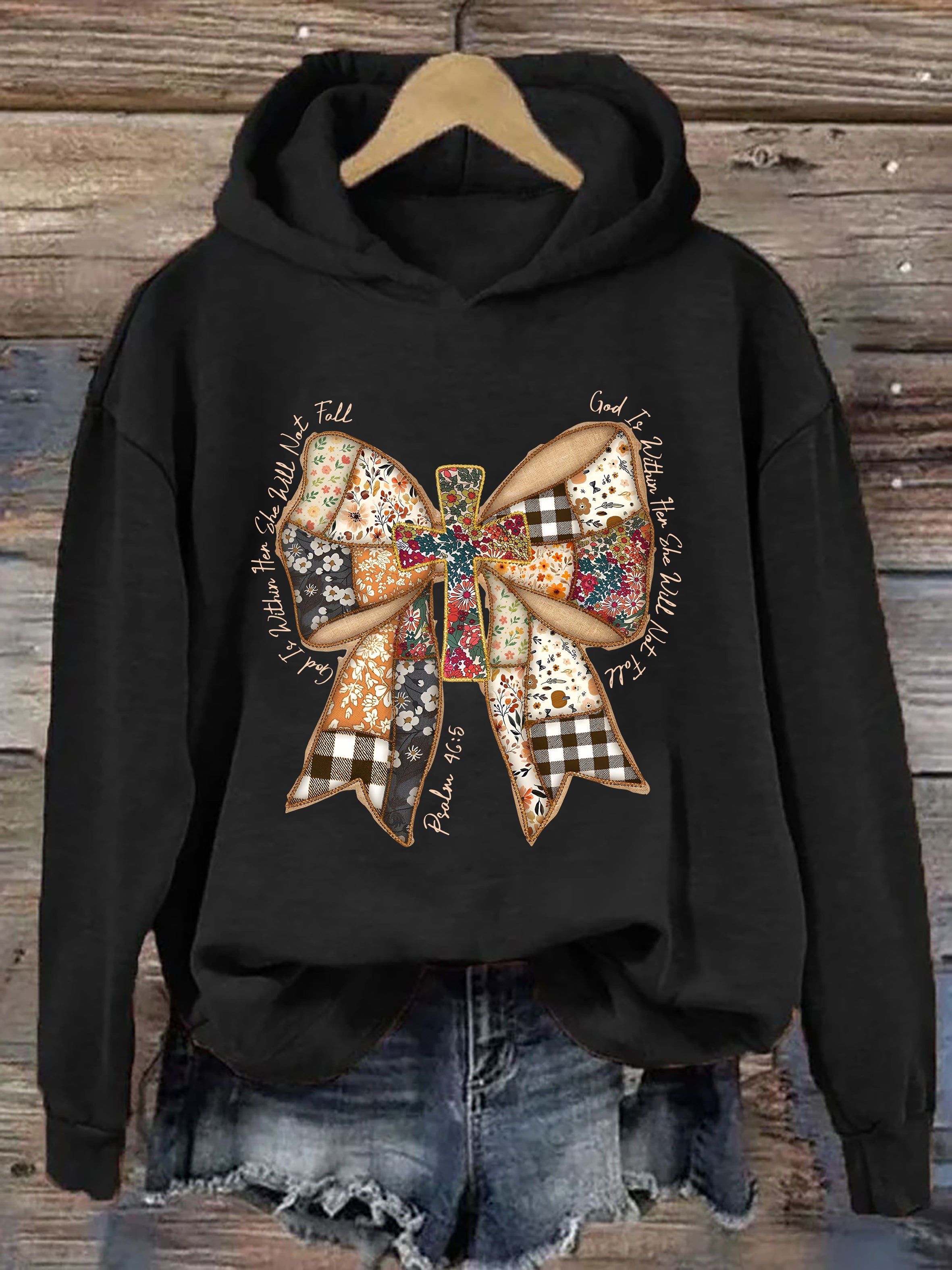 Jesus God Is Within Her Coquette Hoodie