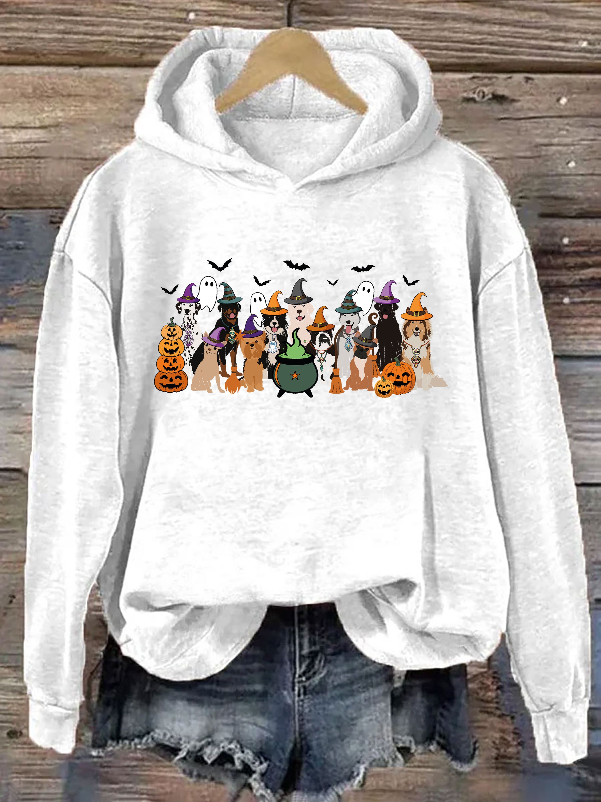 Witch Dogs Halloween Hoodie