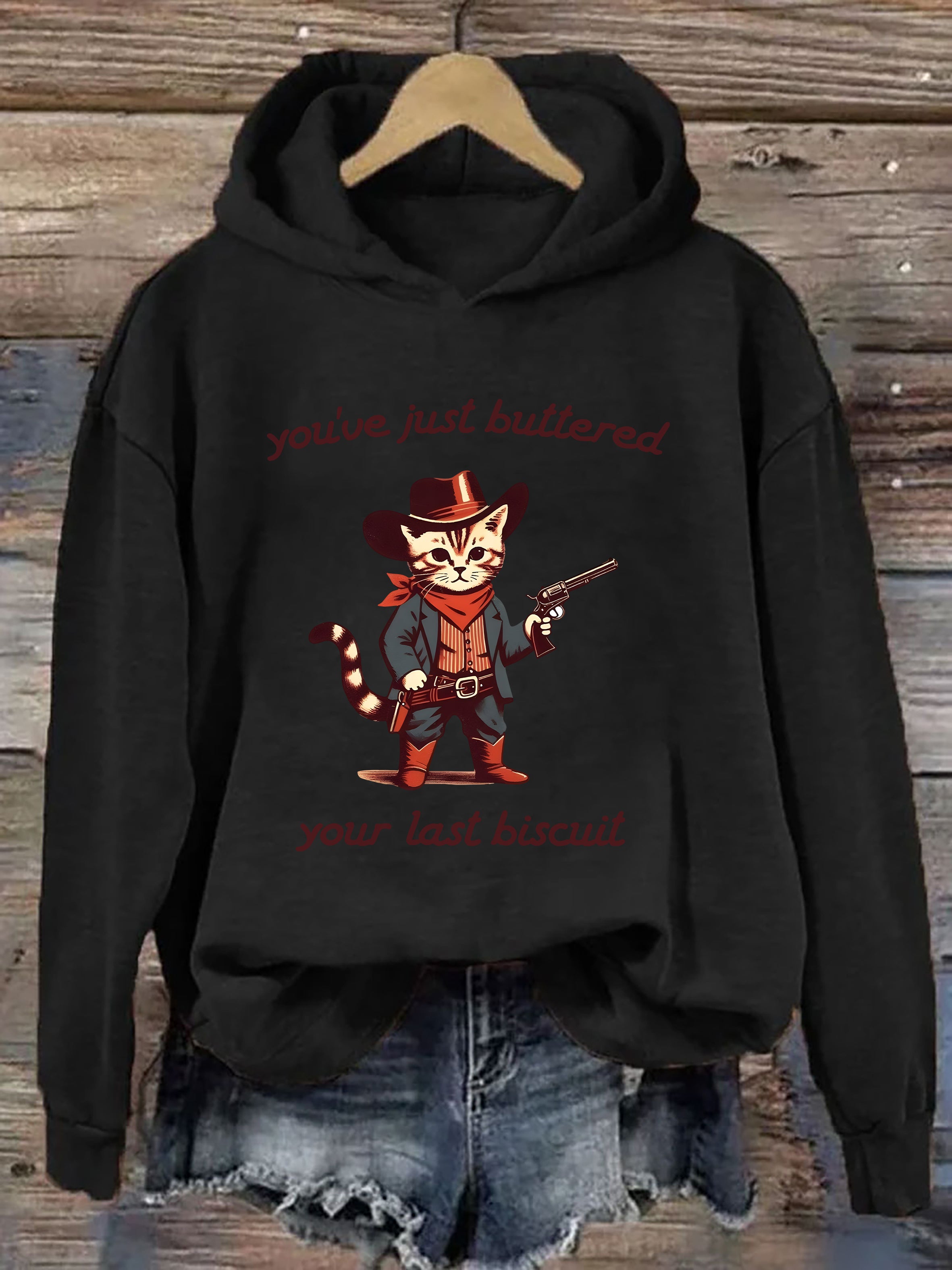 Meowdy Cat Women Apron Hoodie