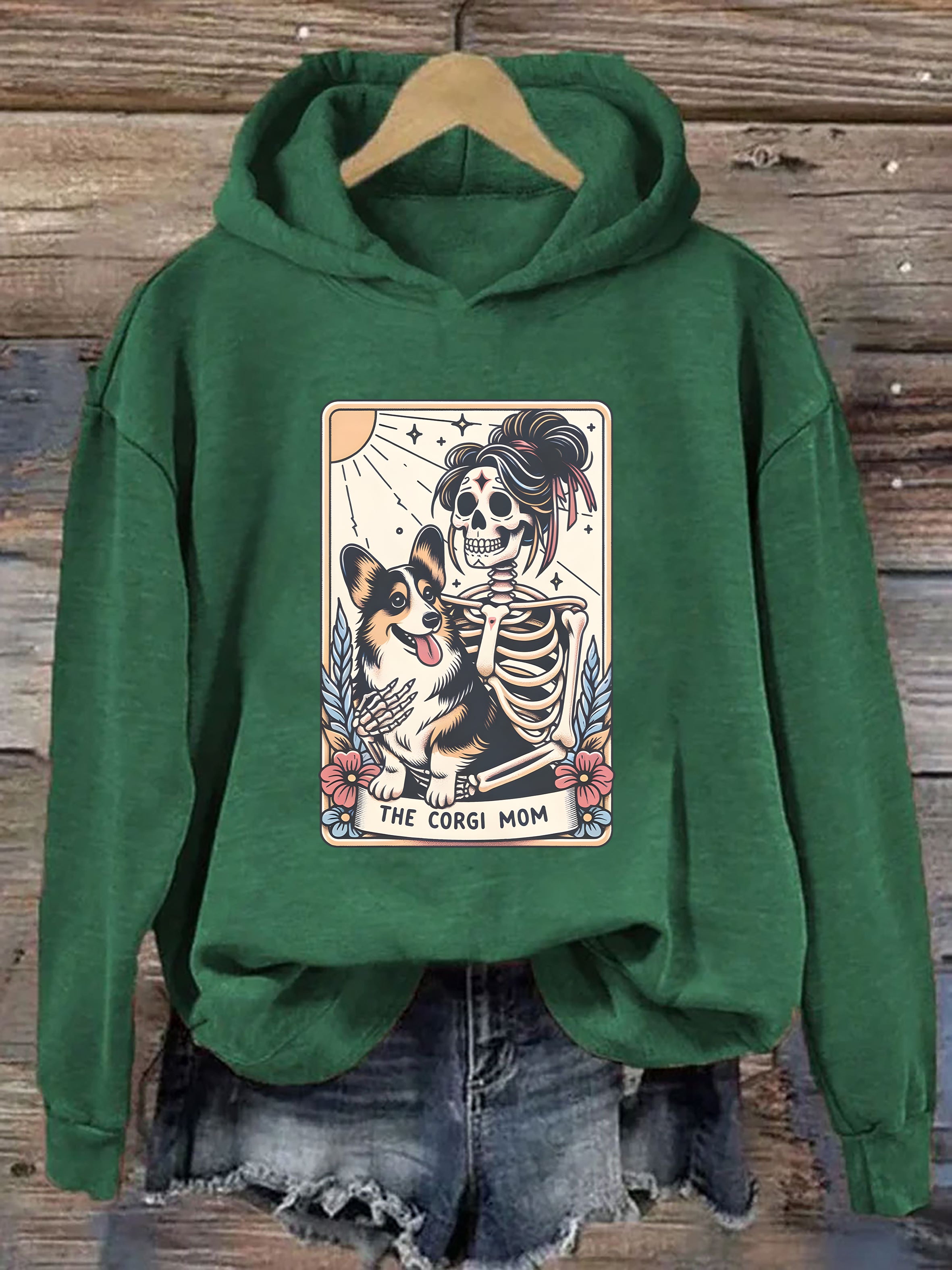 Corgi Mom Tarot Card Hoodie
