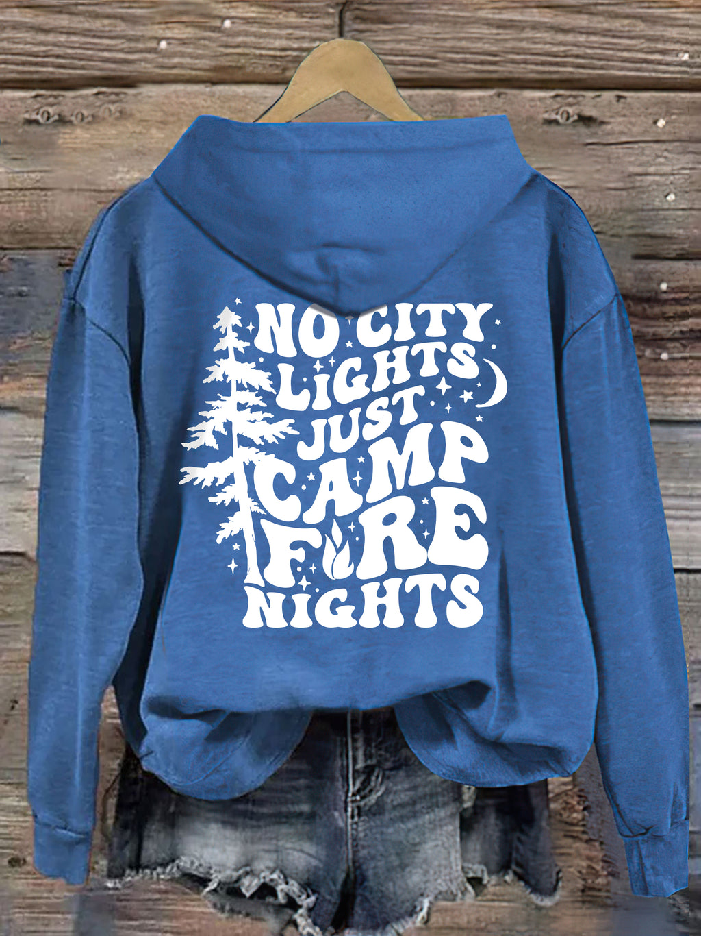 No City Lights Just Camp Fire Nights Hoodie