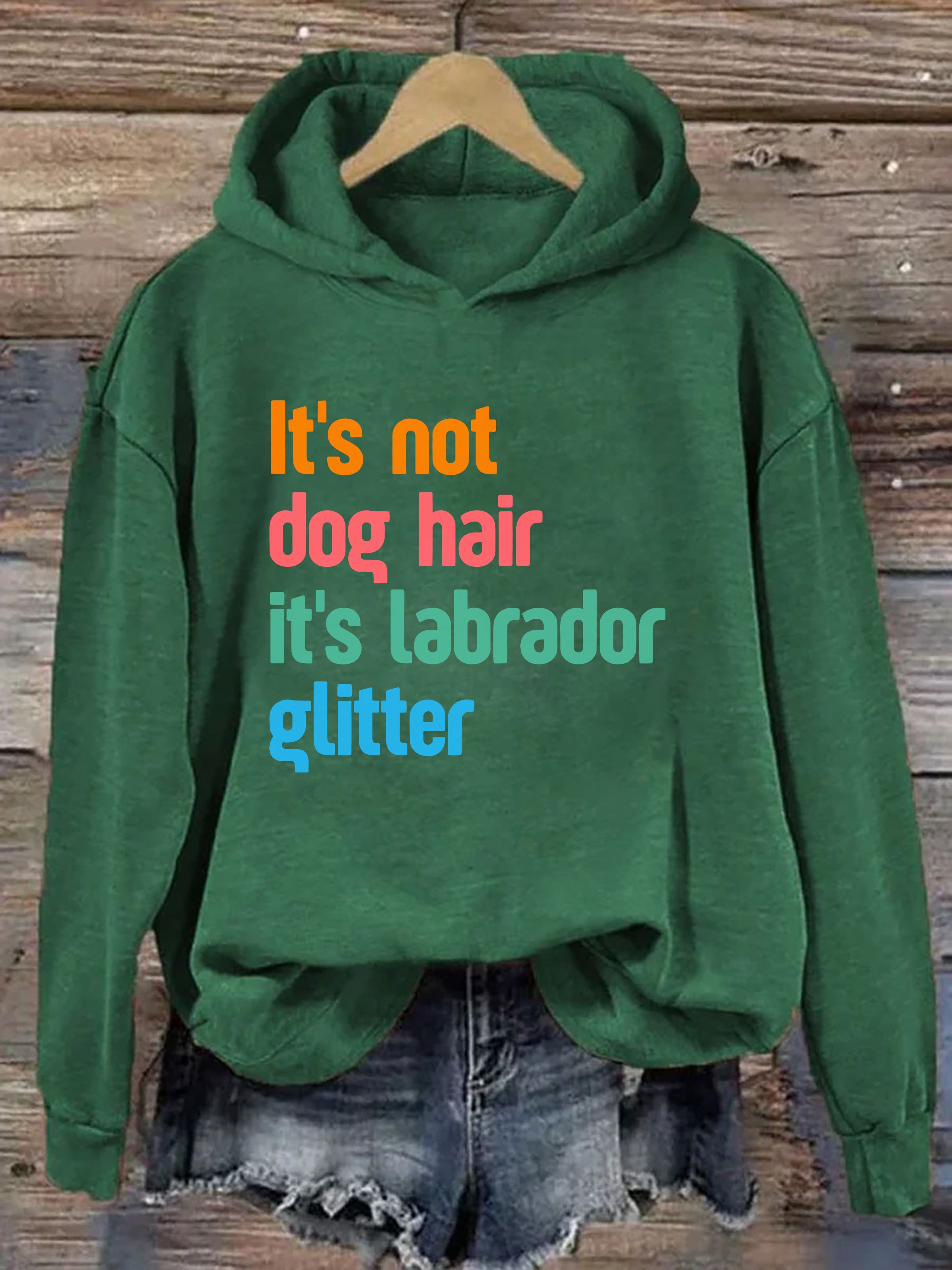 It's Not Dog Hair It's A Labrador Glitter Hoodie