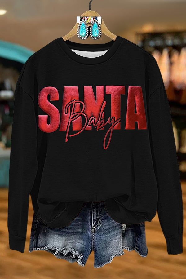 Shiny Santa Baby Christmas Sweatshirt