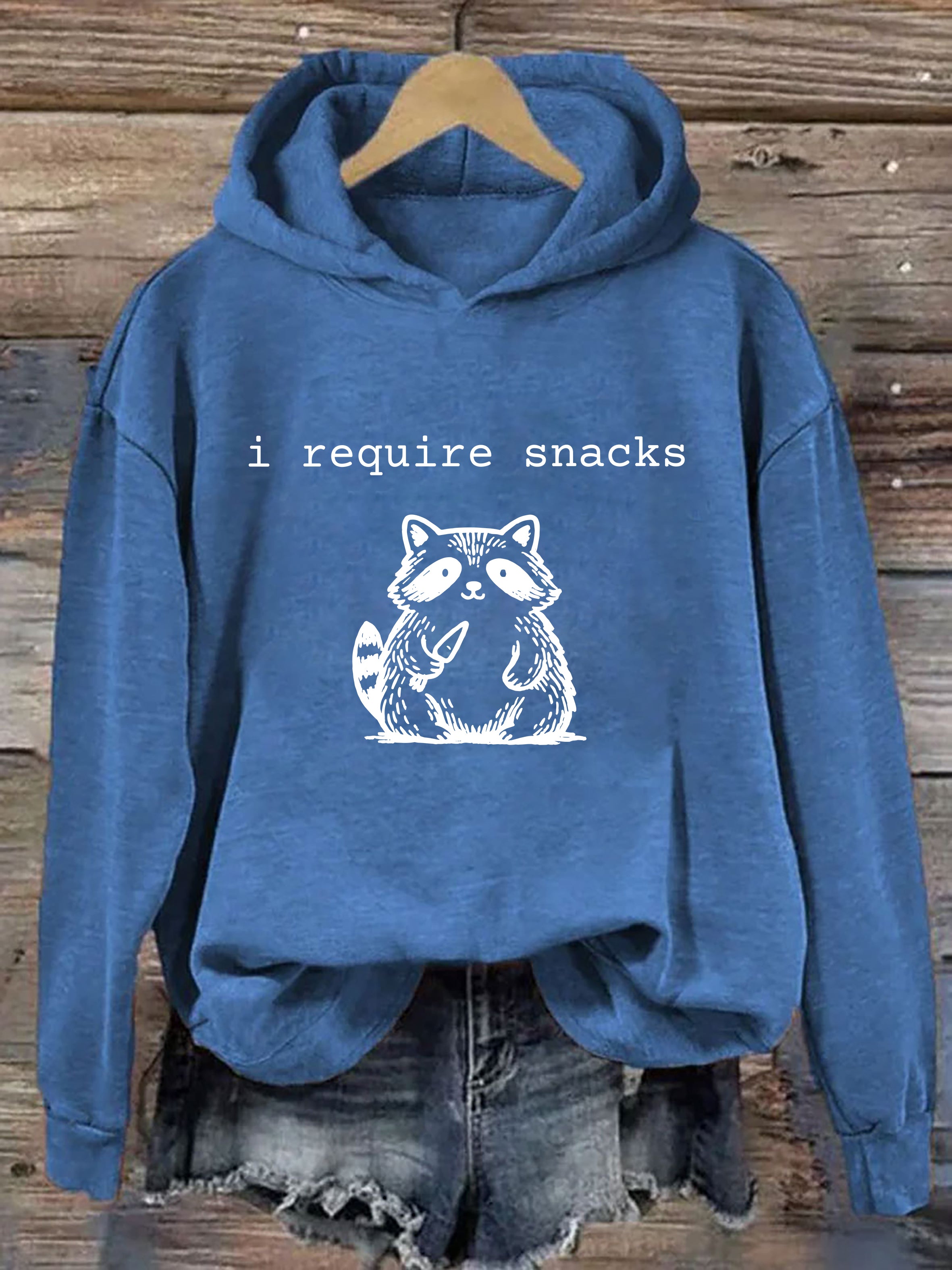 I Require Snacks Raccoon Hoodie