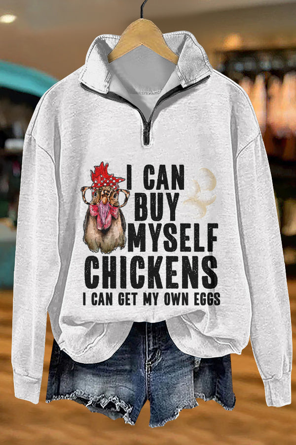 Funny Country Chicken Print Sweatshirt