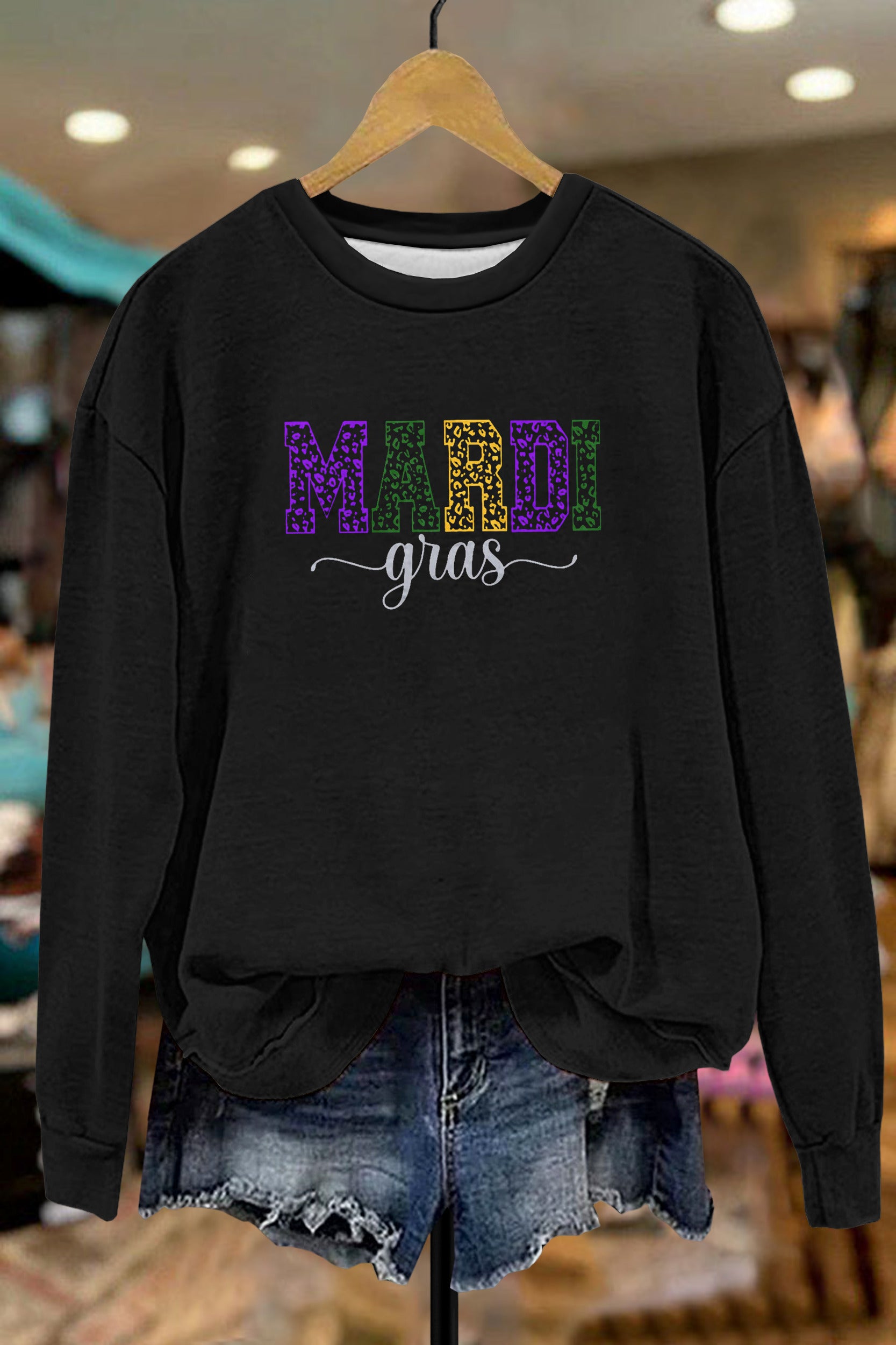 Classic Carnival Lettering Print Sweatshirt