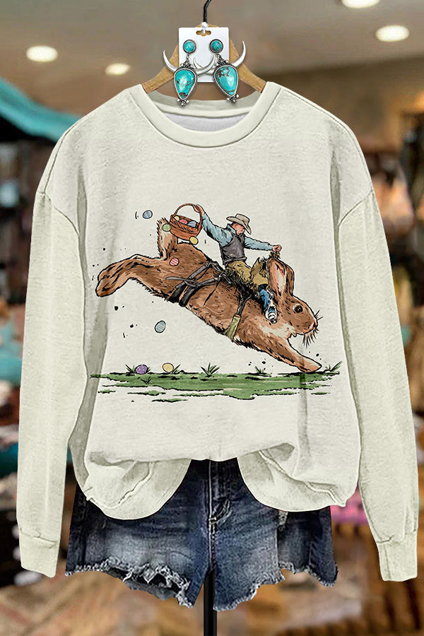 Western Easter Bunny Cowgirl Sweatshirt