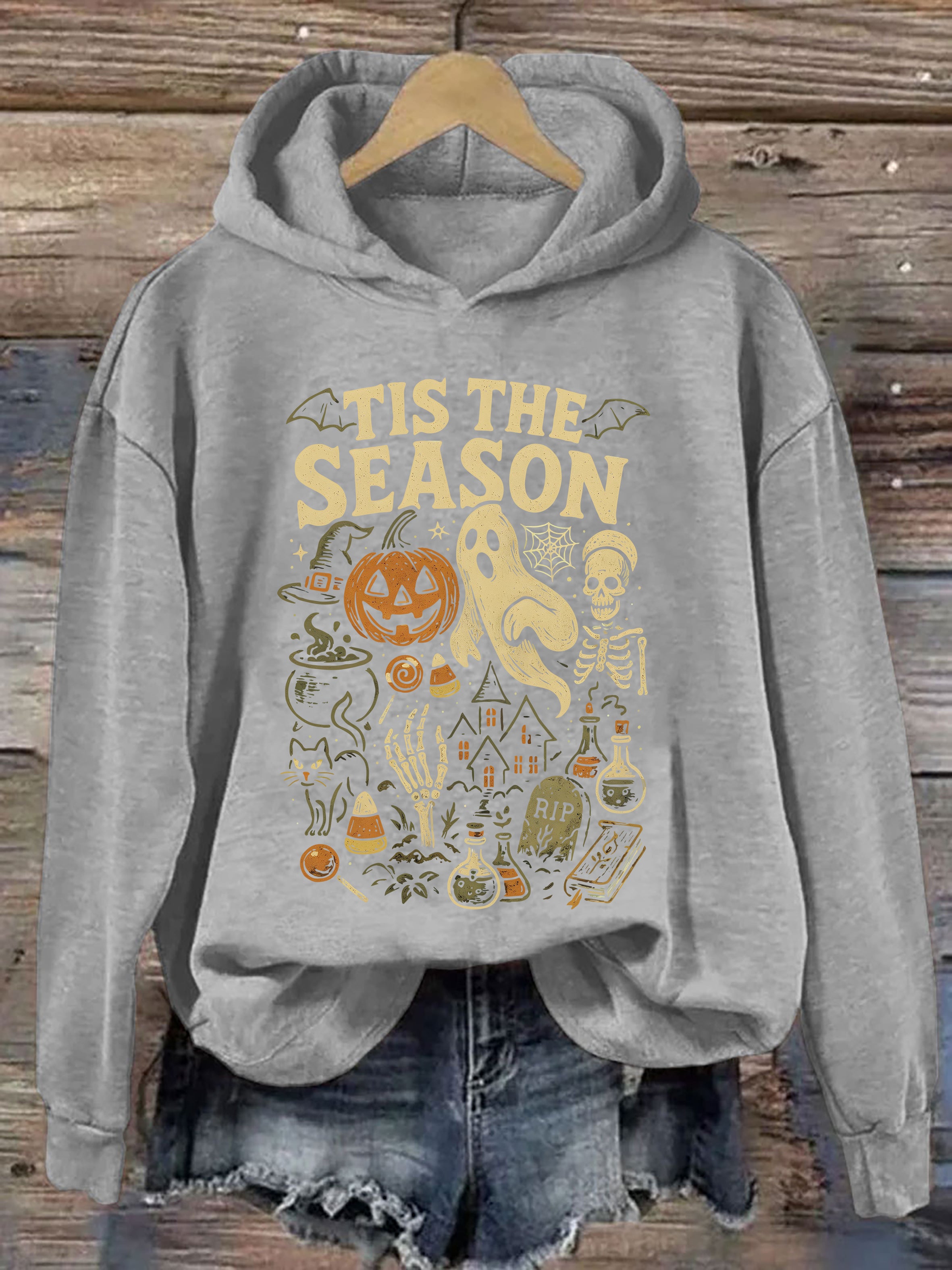 Tis' The Season Vintage Halloween Hoodie