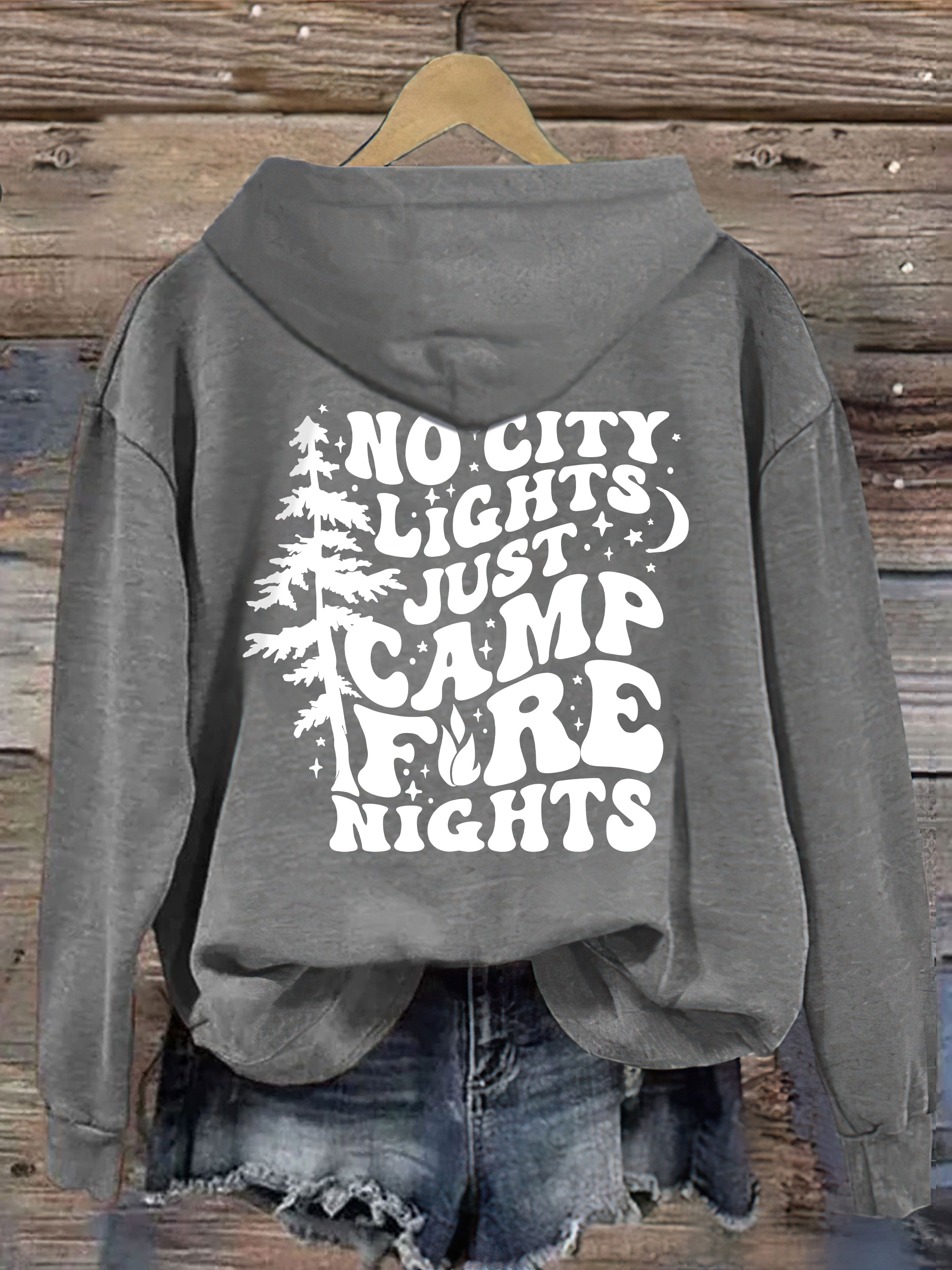 No City Lights Just Camp Fire Nights Hoodie