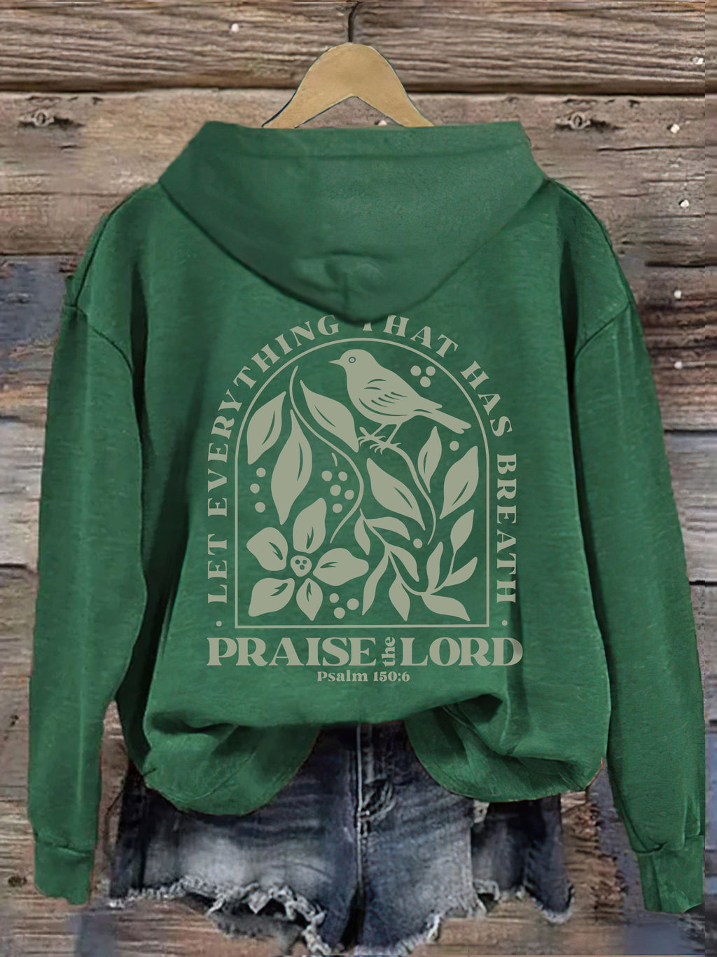 Vintage Faith Based Psalm 150:6 Christian Graphics Hoodie