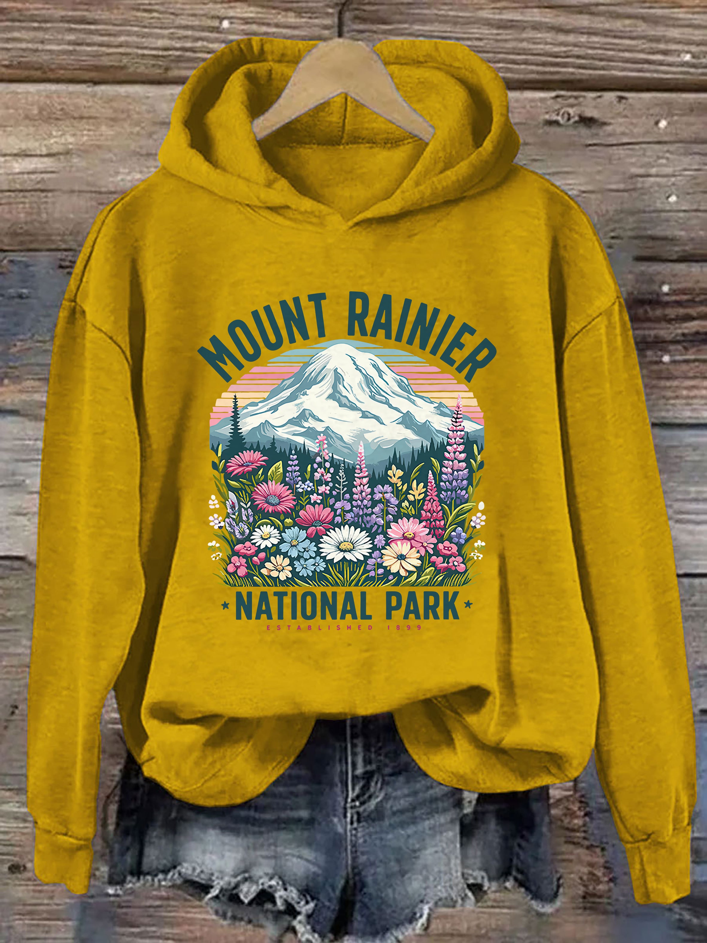 Mount Rainier National Park Wildflower Hoodie