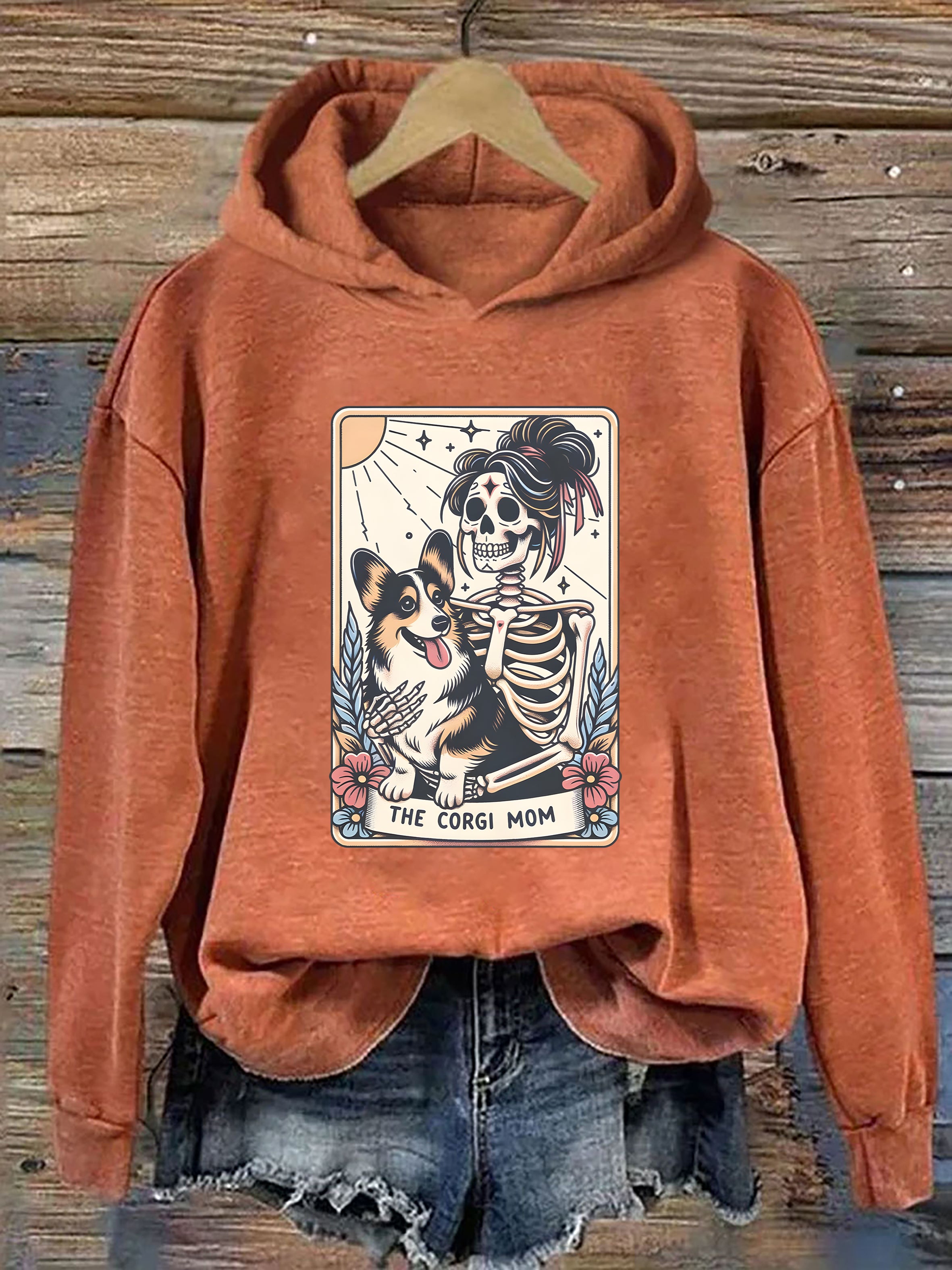 Corgi Mom Tarot Card Hoodie
