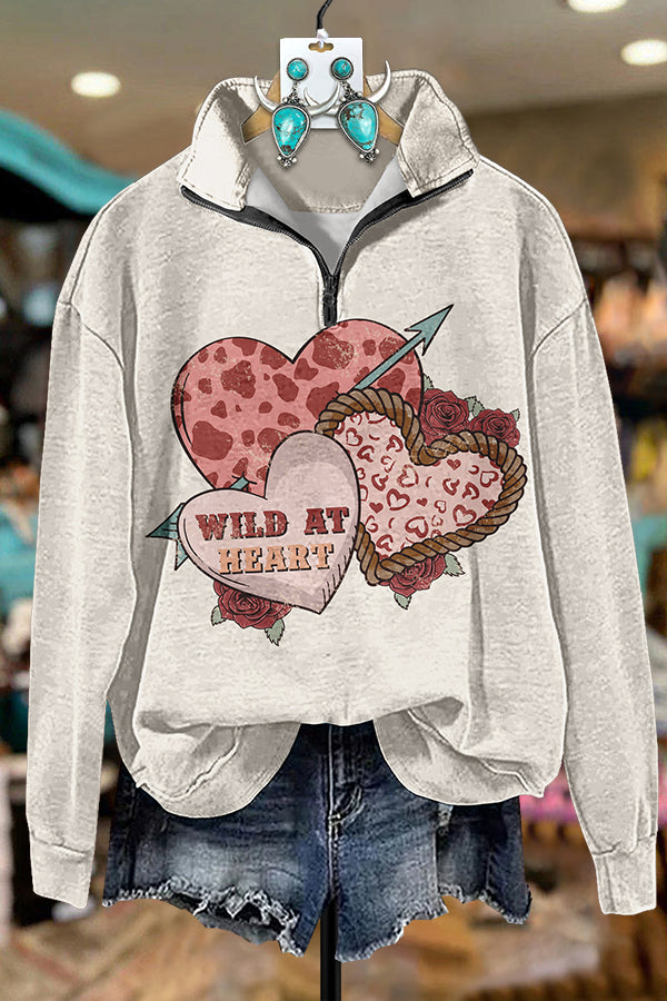 Wild At Heart Zipper Sweatshirt