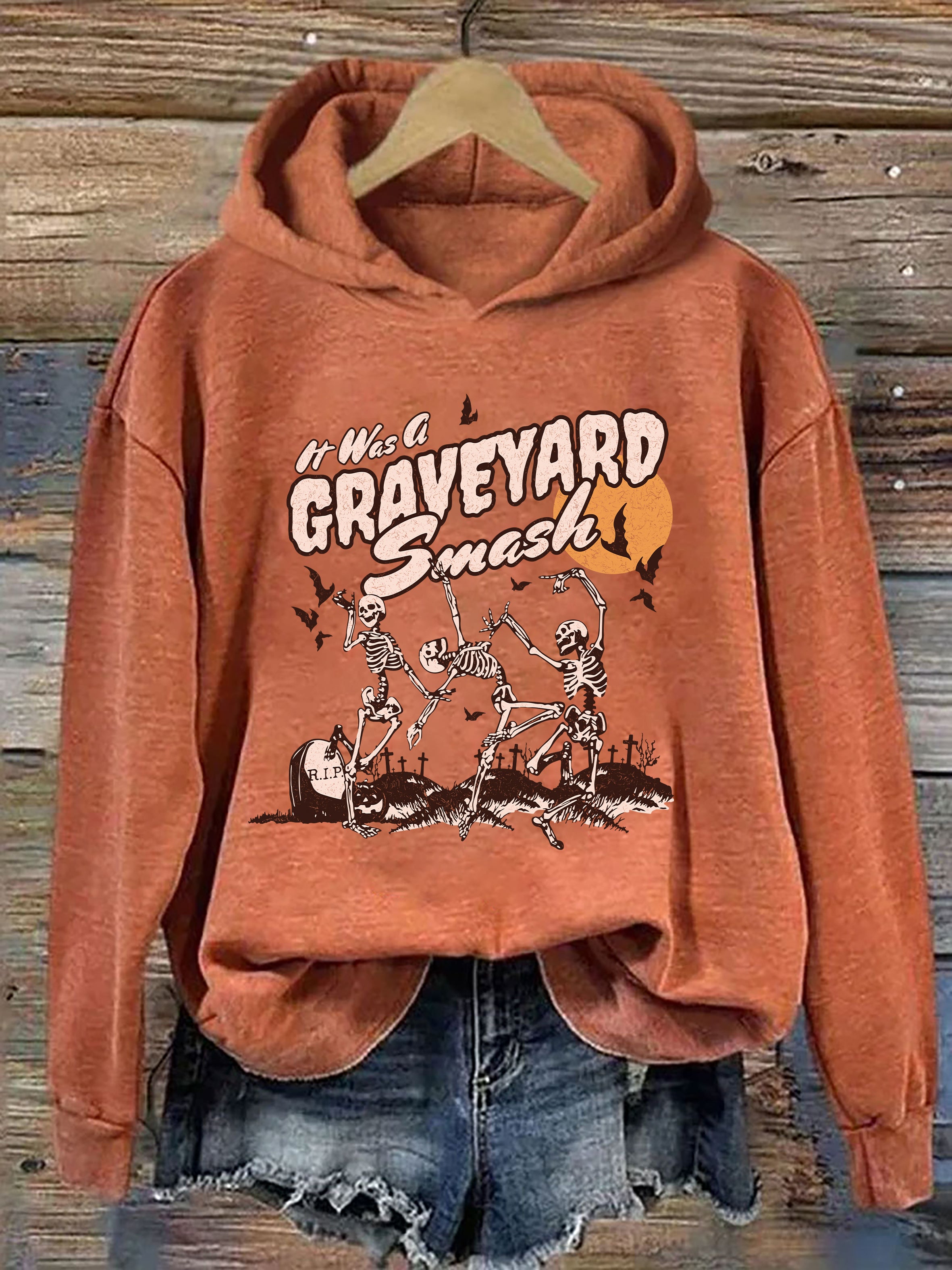 Retro Skeleton Halloween Hoodie