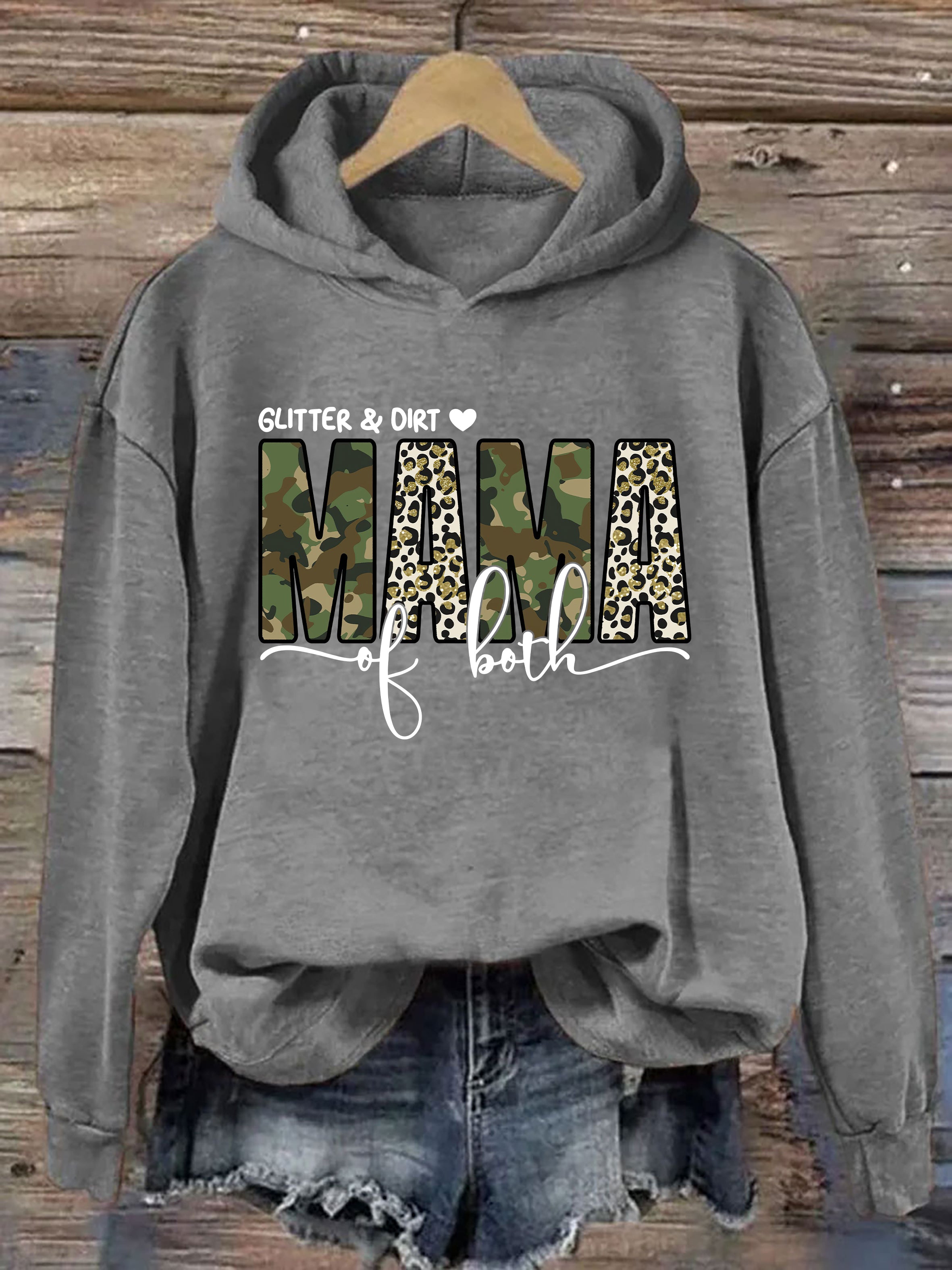 Glitter And Dirt Mama Of Both Hoodie