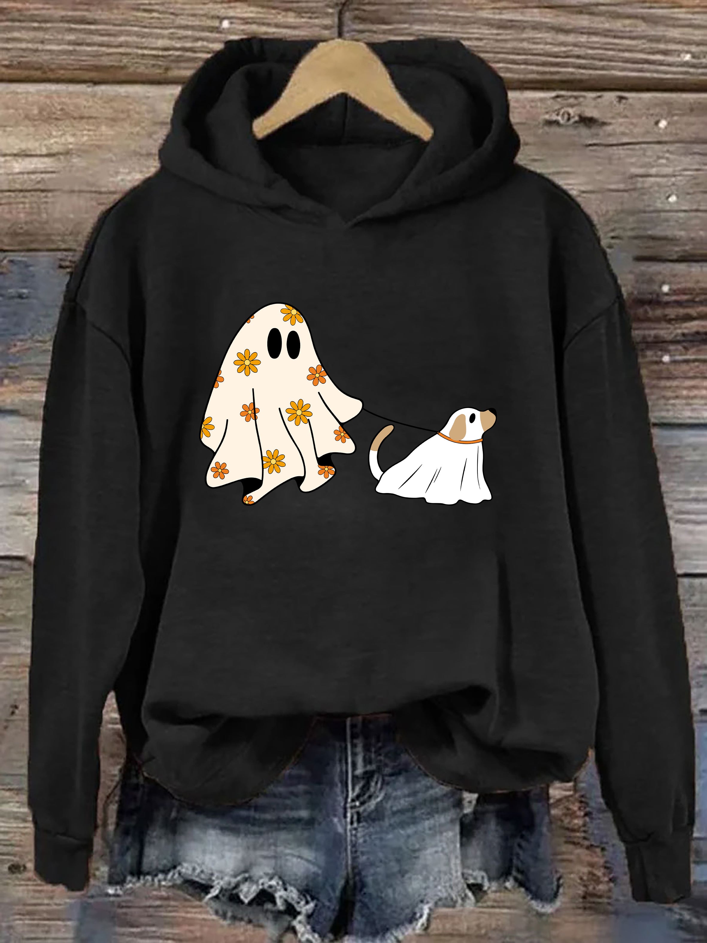 Сute Ghost Dog Halloween Hoodie