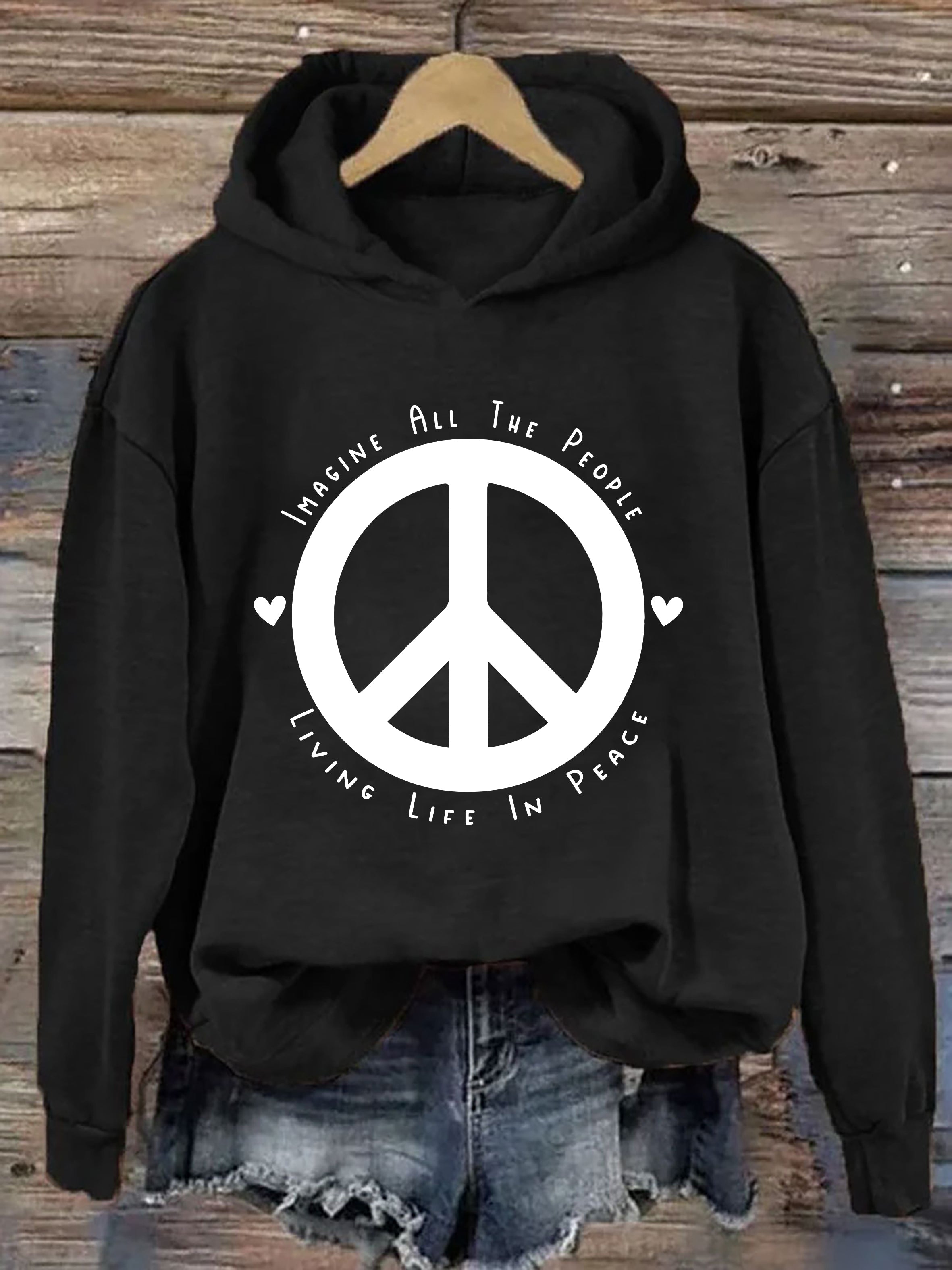 Imagine All The People Living Life In Peace Hoodie