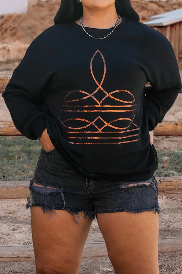 Boot-Stitched Sweatshirt