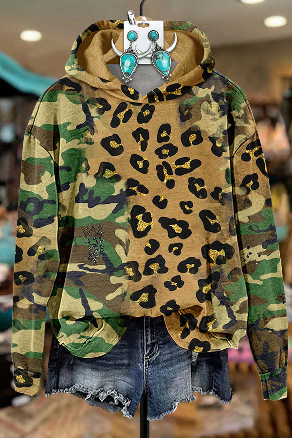 Leopard Print Camouflage Hoodie
