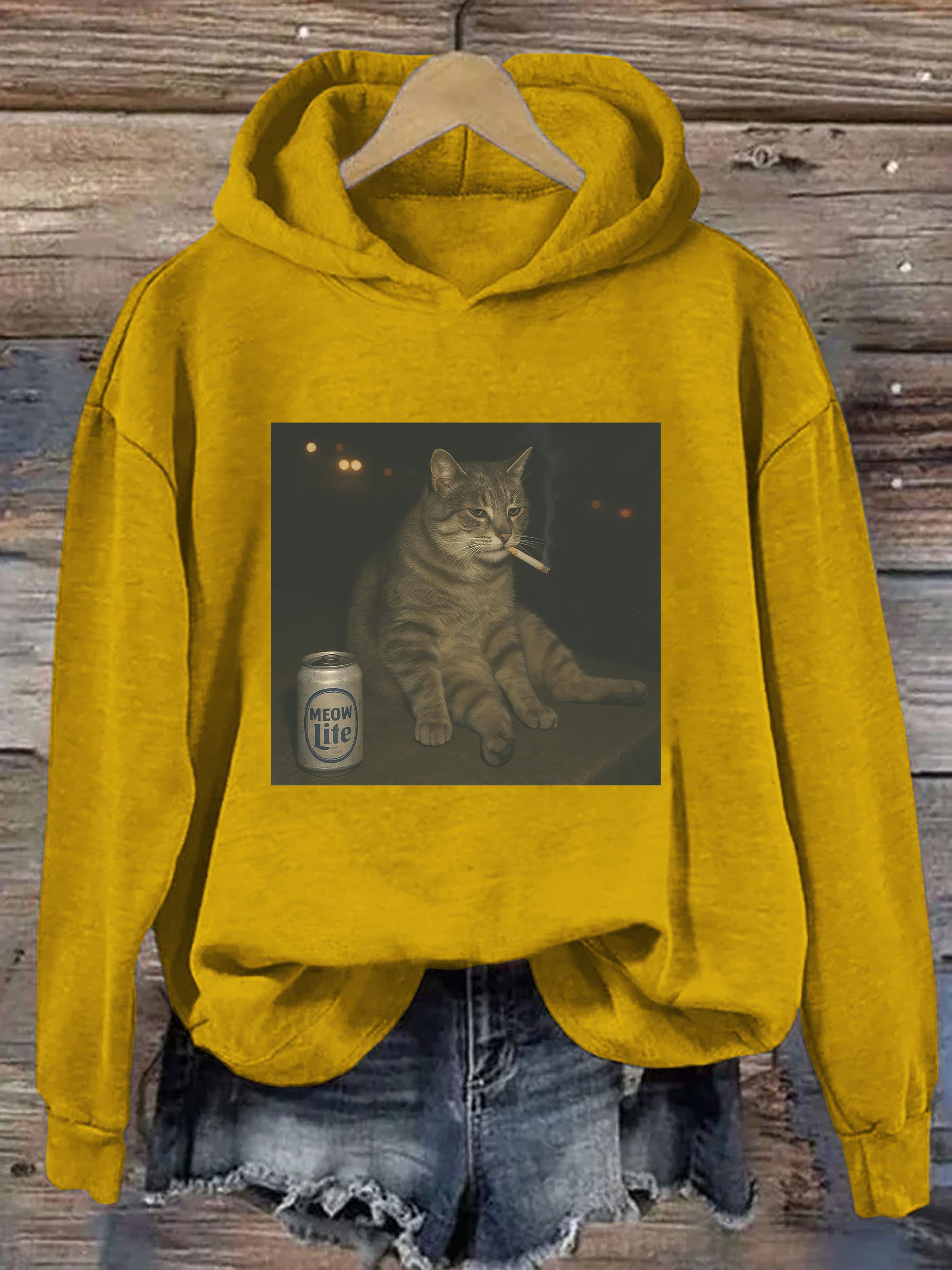 Funny Smoking Cat Meme Hoodie