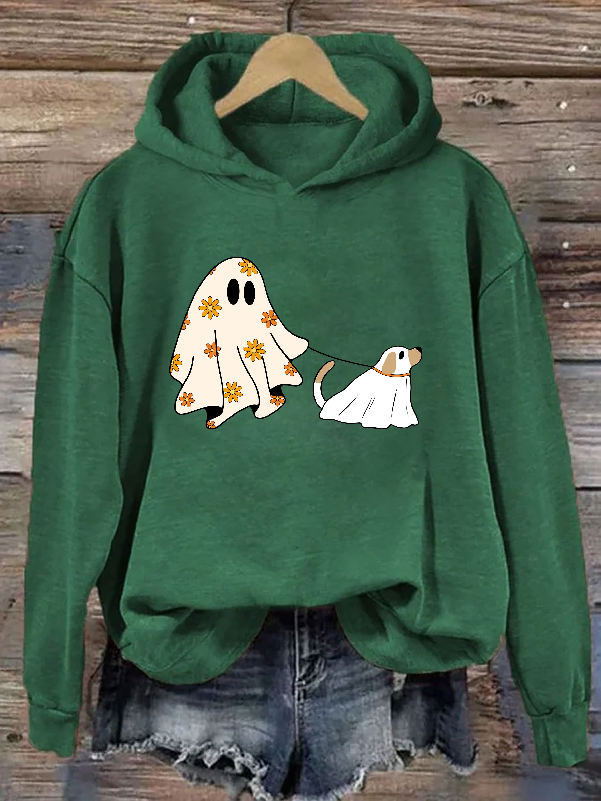 Сute Ghost Dog Halloween Hoodie