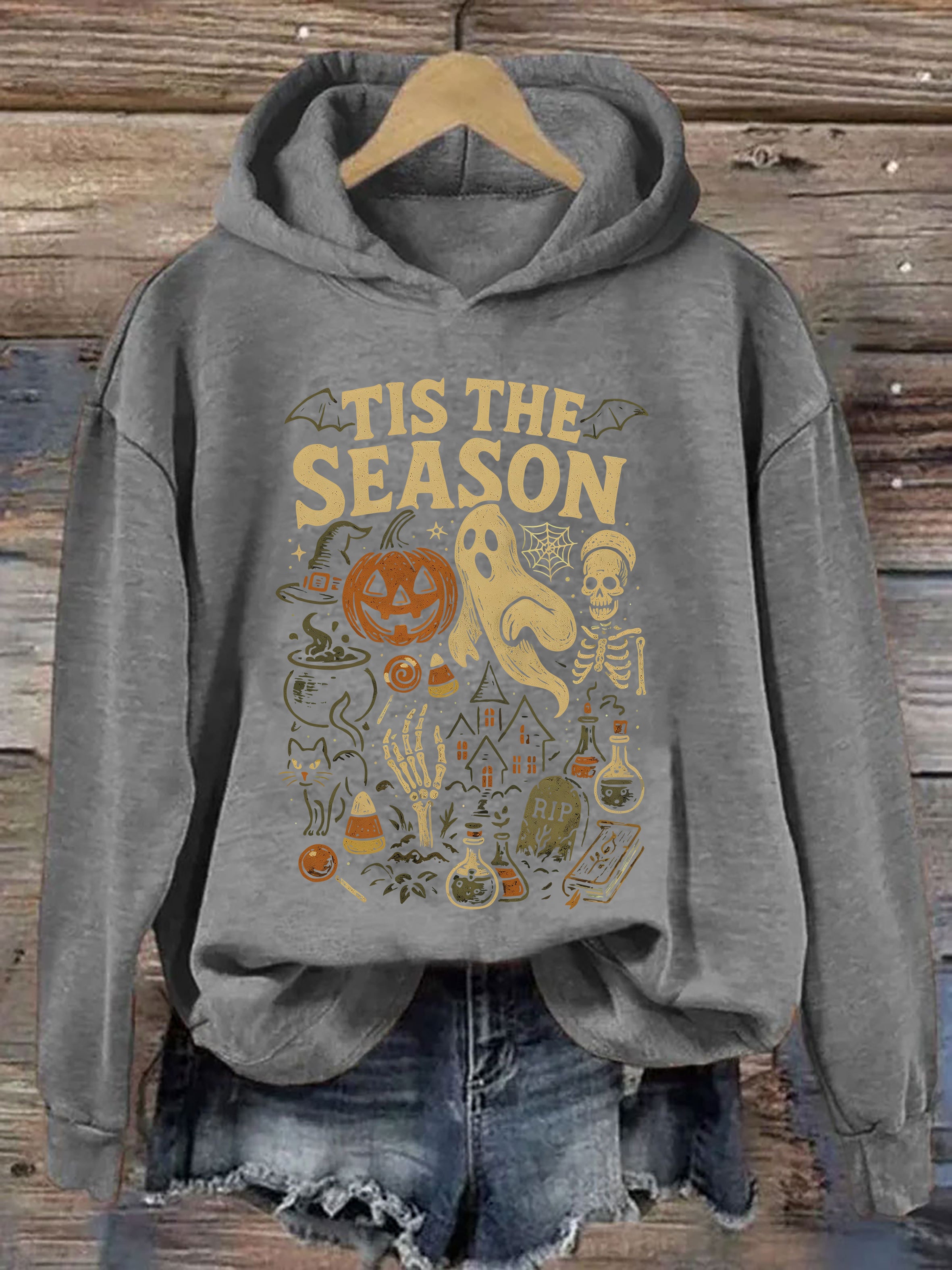 Tis' The Season Vintage Halloween Hoodie
