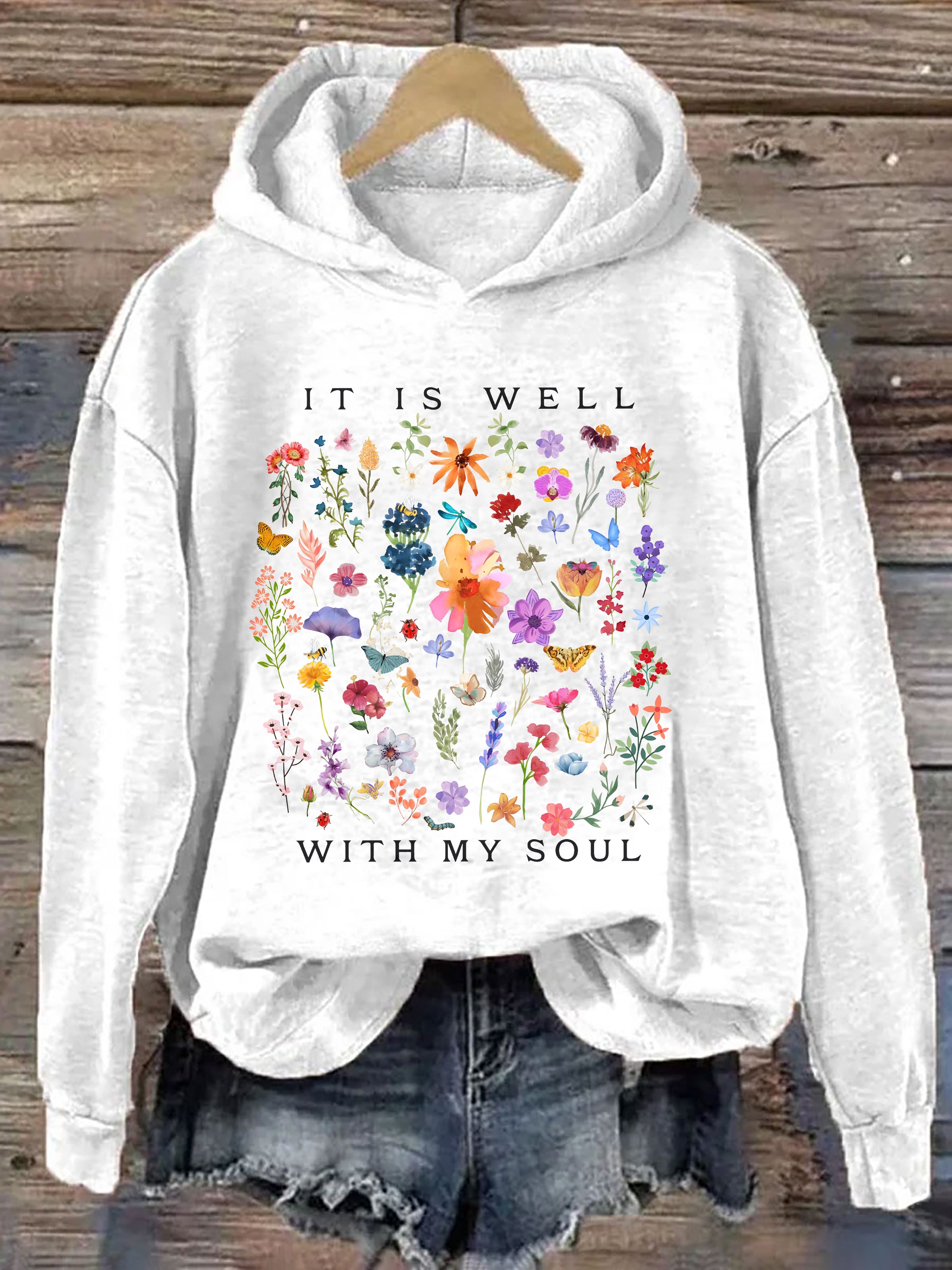 It Is Well Floral Hoodie