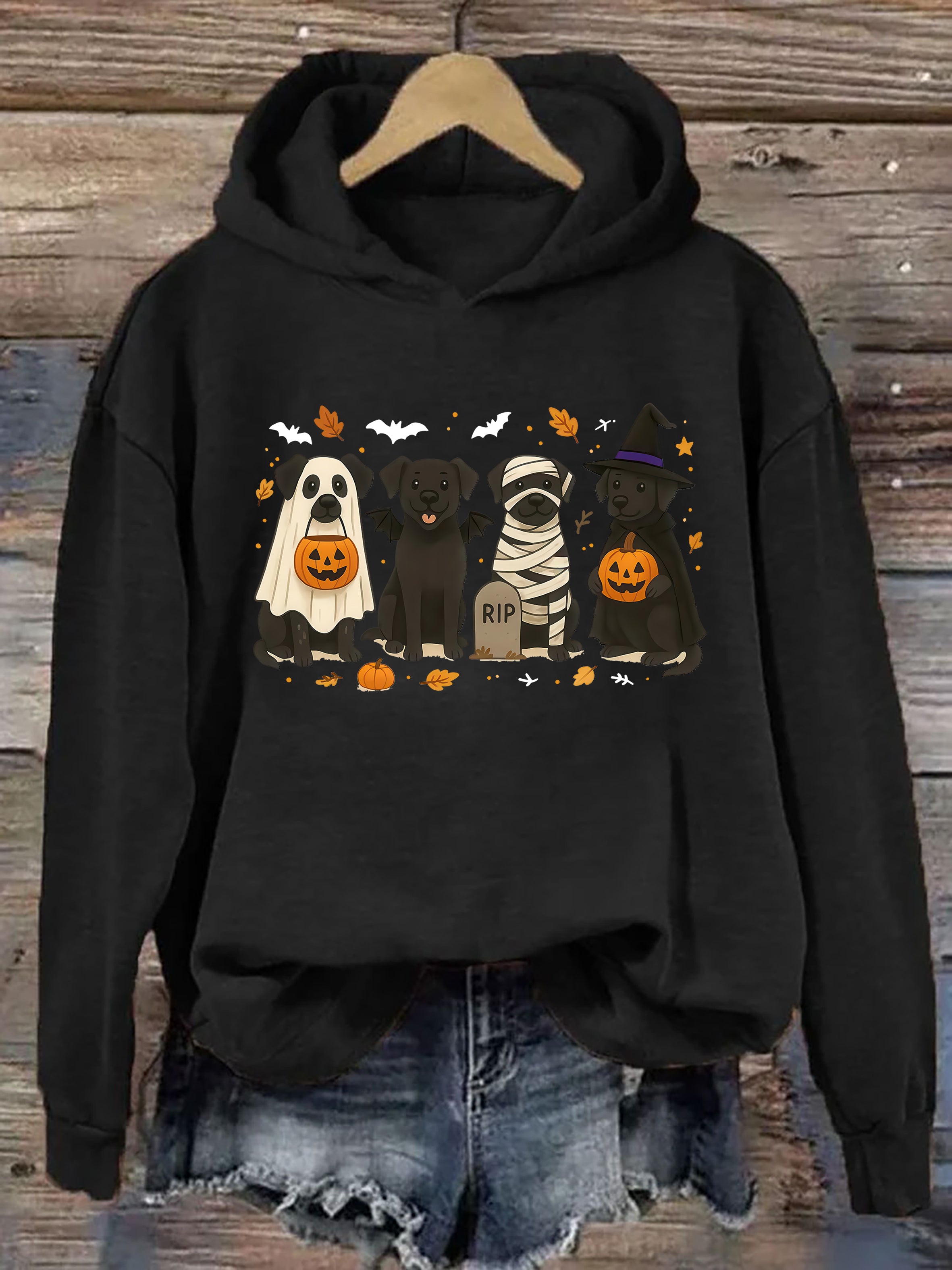 Halloween Black Lab Hoodie