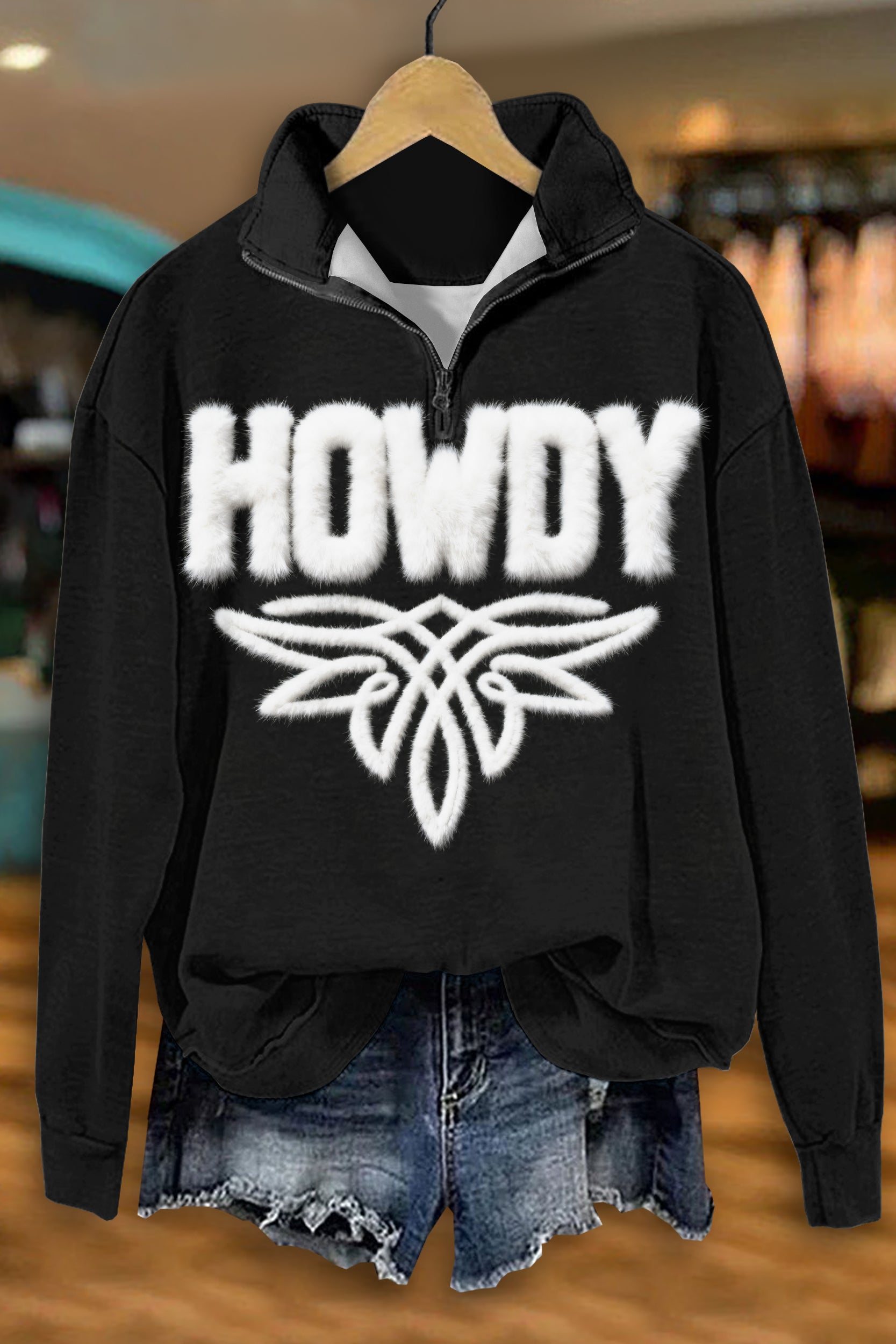 Western HOWDY Zip-Up Sweatshirt