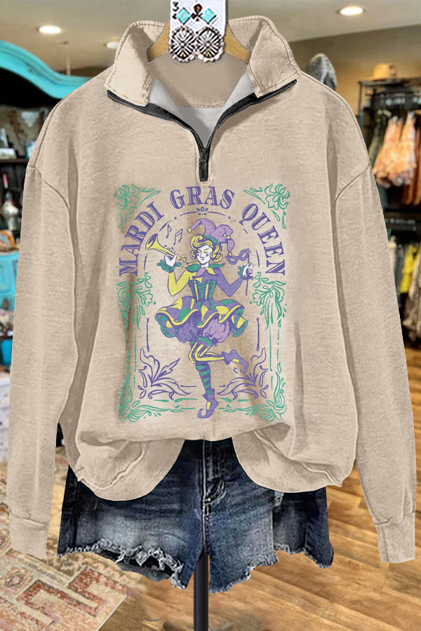 Classic Contrast Mardi Gras Sweatshirt