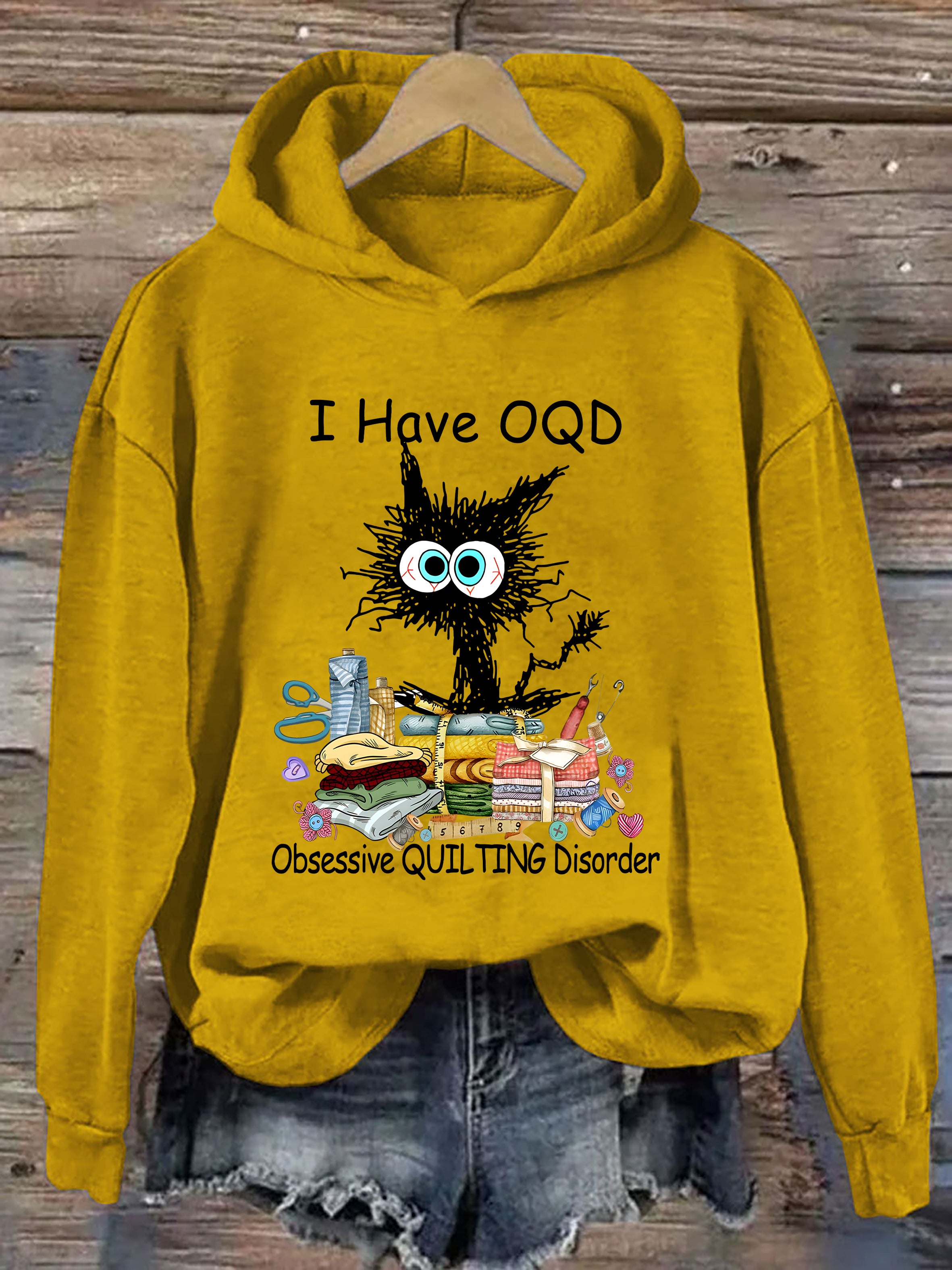 I Have OCD Obsessive Quilting Disorder Hoodie
