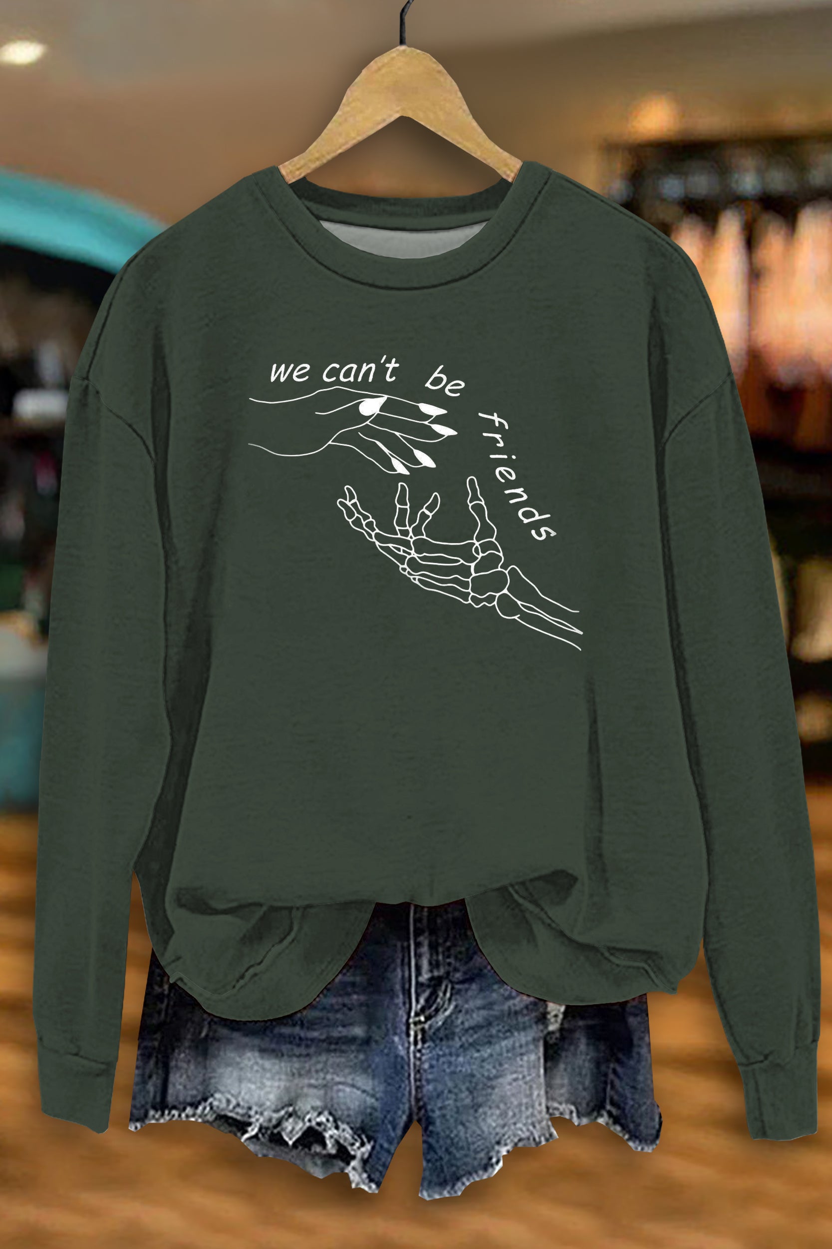 Casual Letter Print Sweatshirt