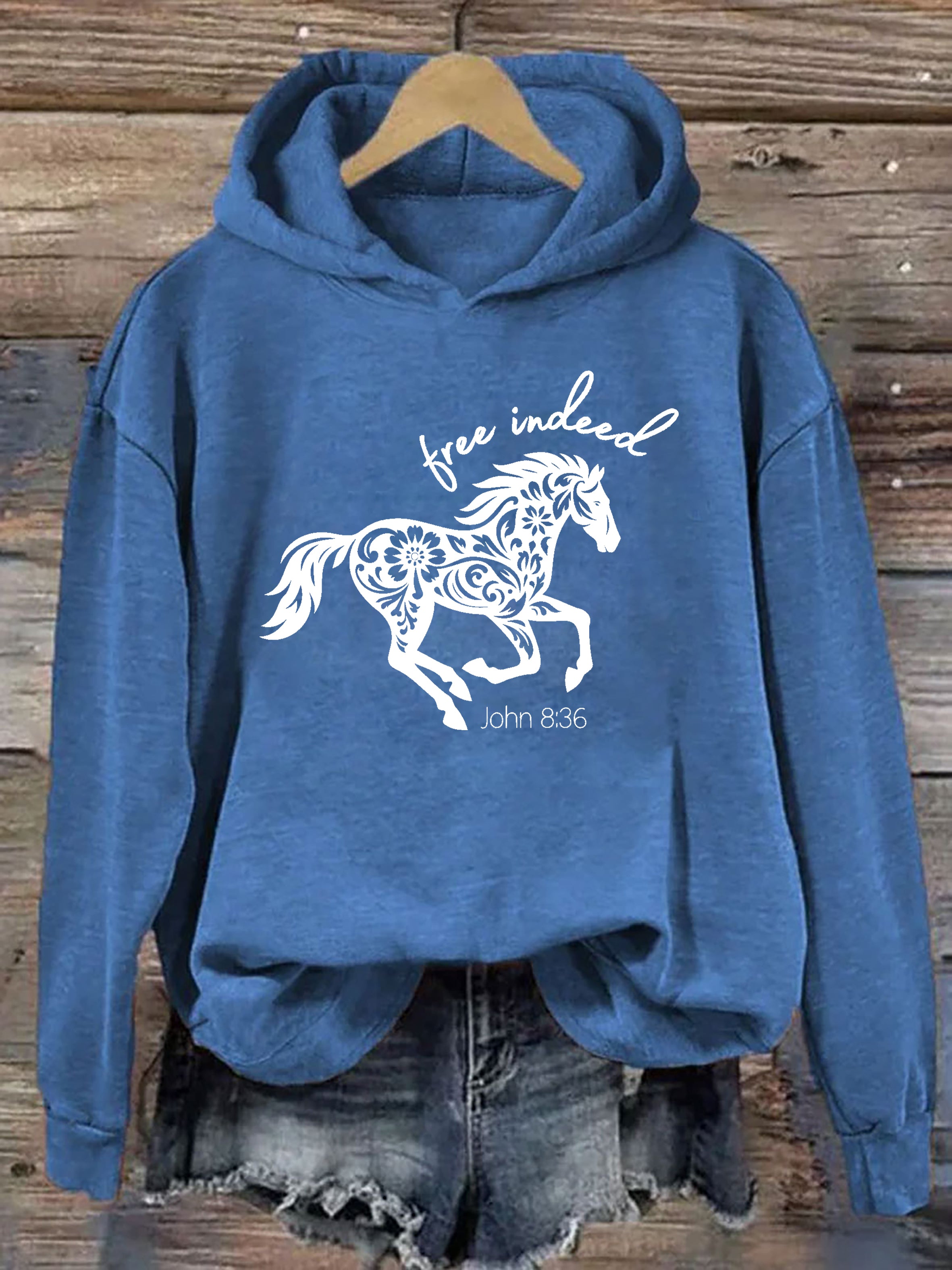 Free Indeed Christian Horse Hoodie