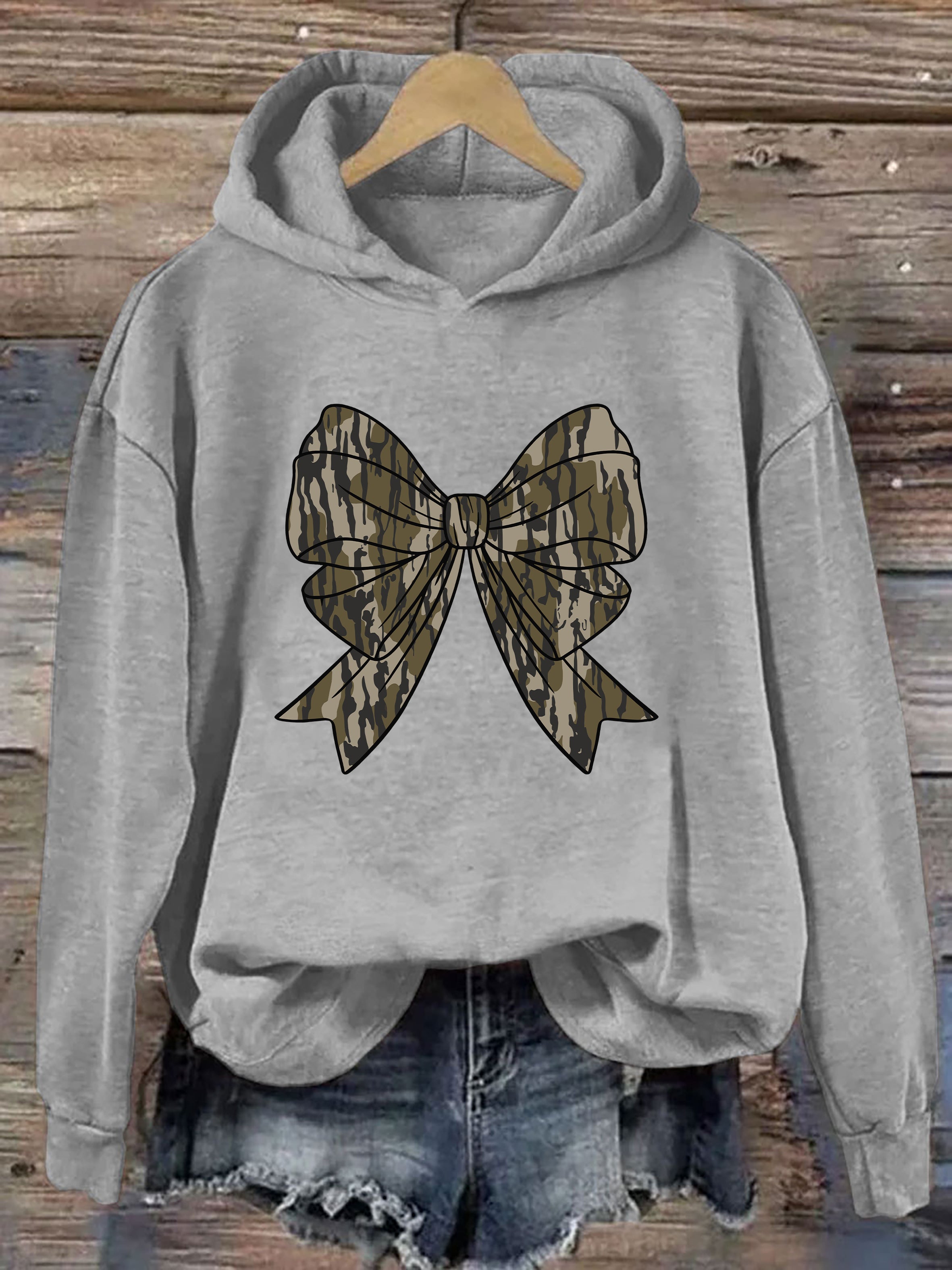 Camo Bow Hoodie