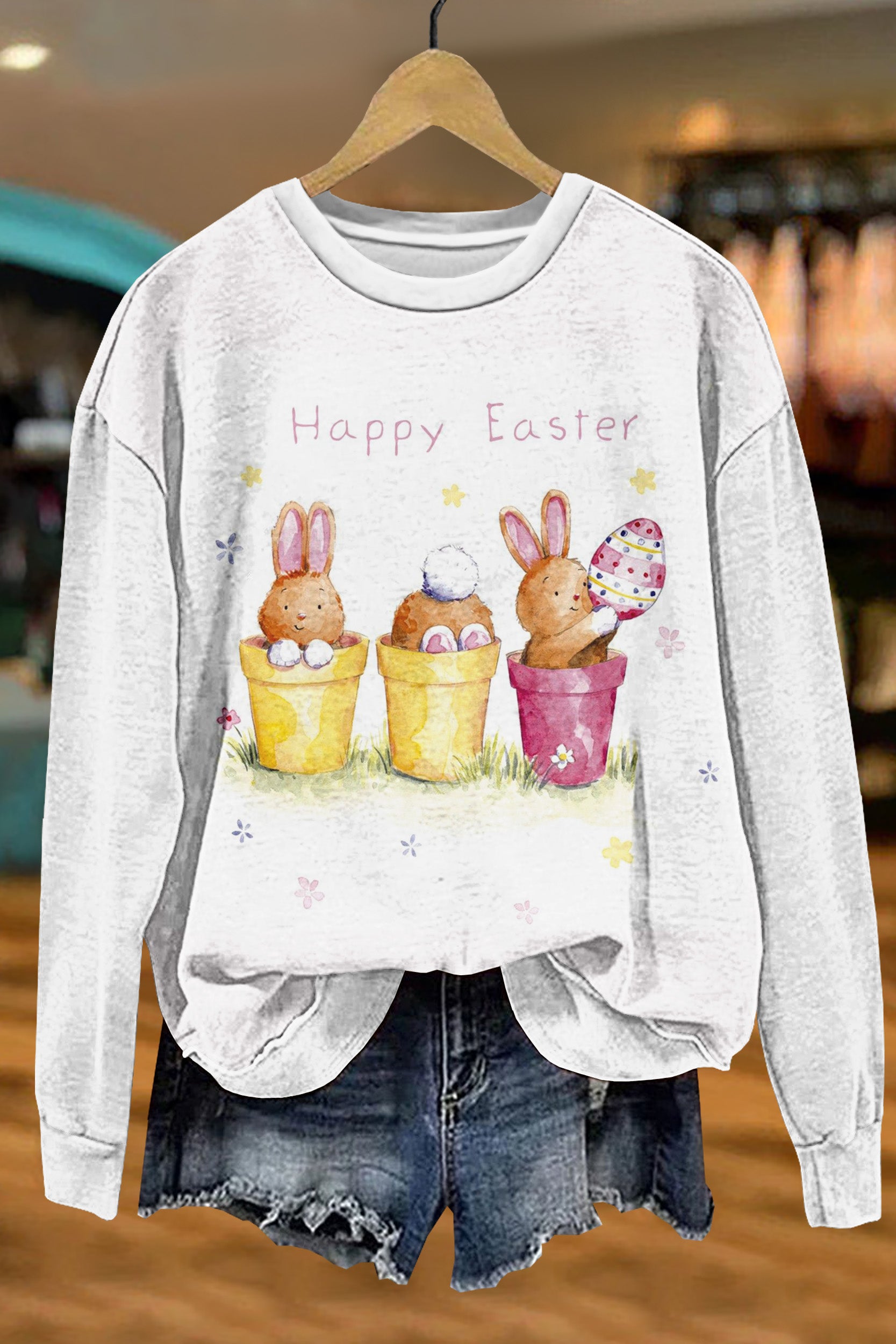 Cute Happy Easter Bunny Sweatshirt