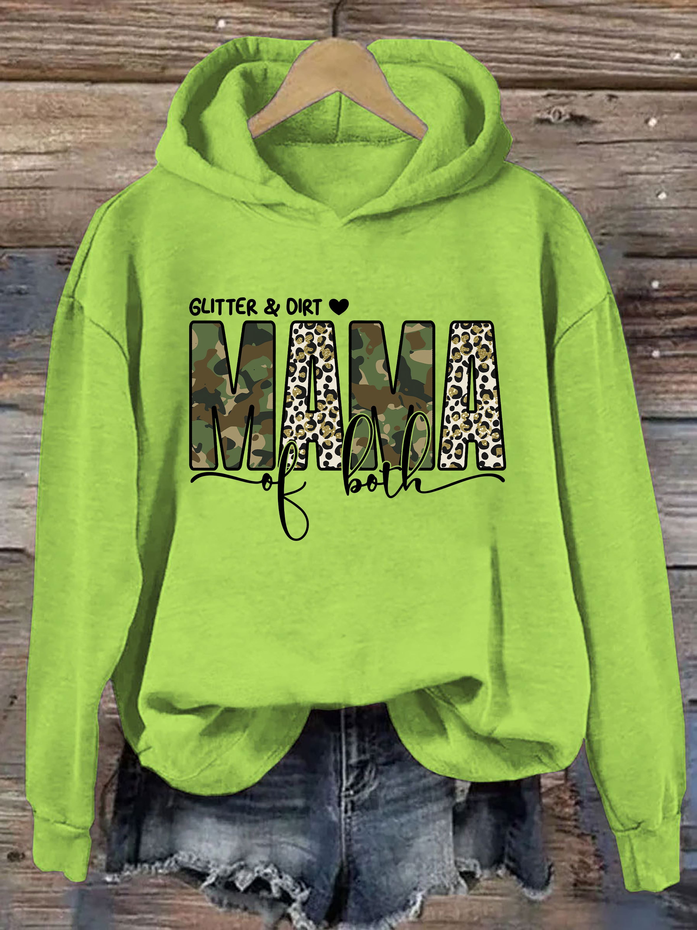 Glitter And Dirt Mama Of Both Hoodie
