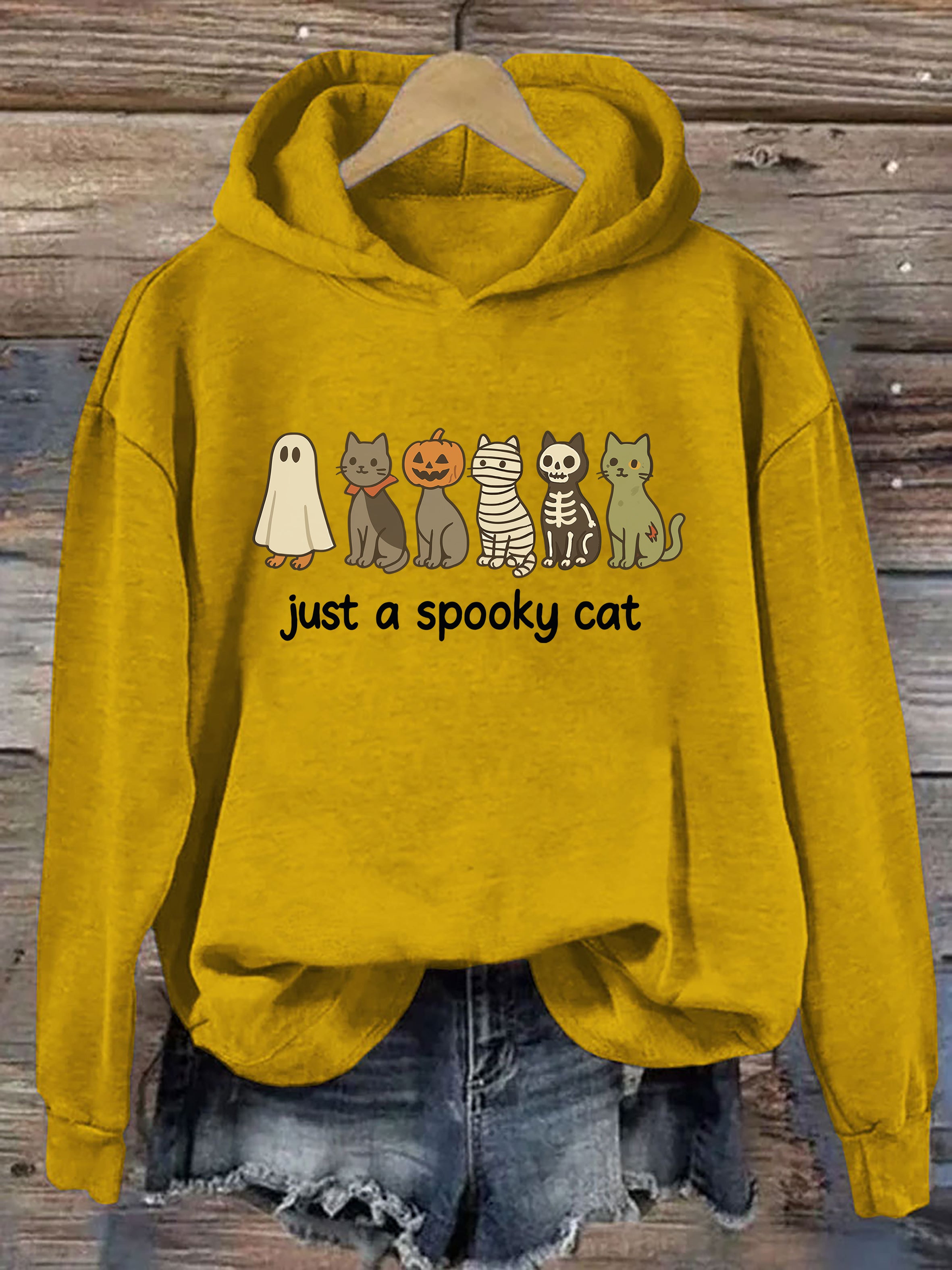 Halloween Just A Spooky Cat Hoodie
