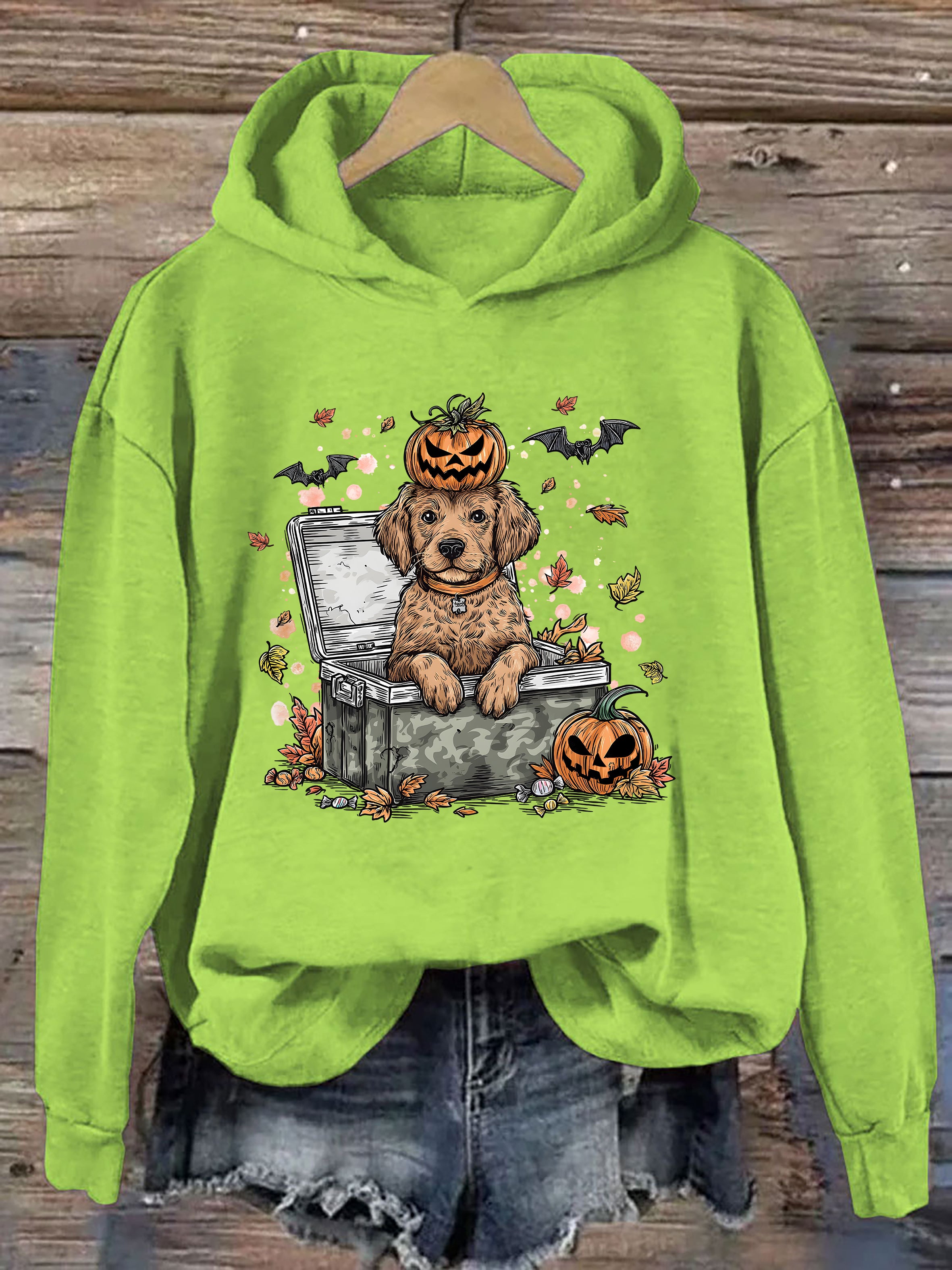 Brown Lab Halloween Hoodie