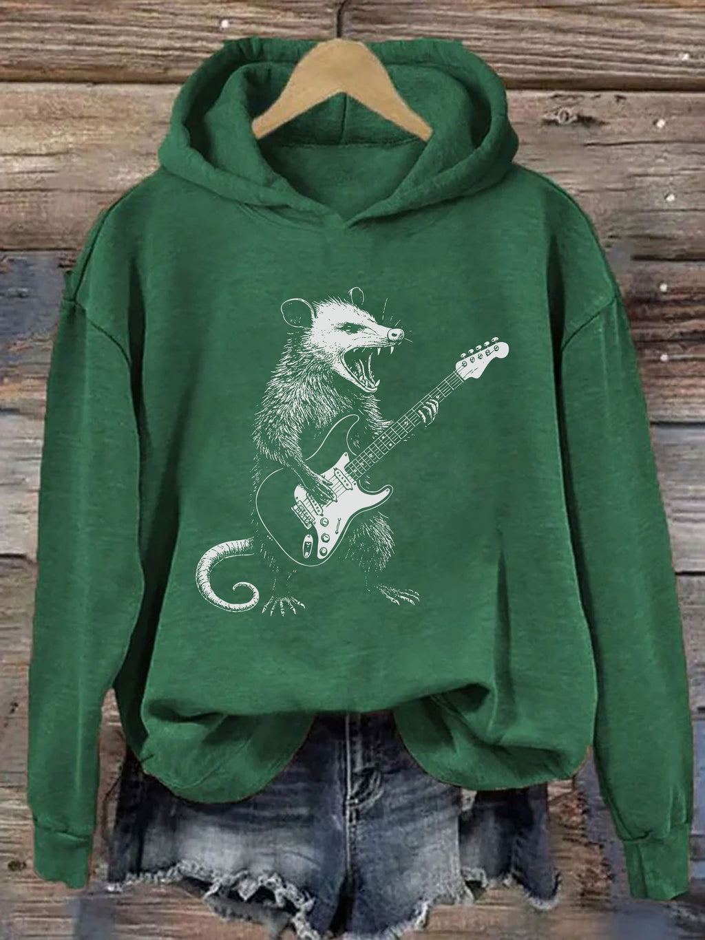 Possum Playing Guitar Hoodie